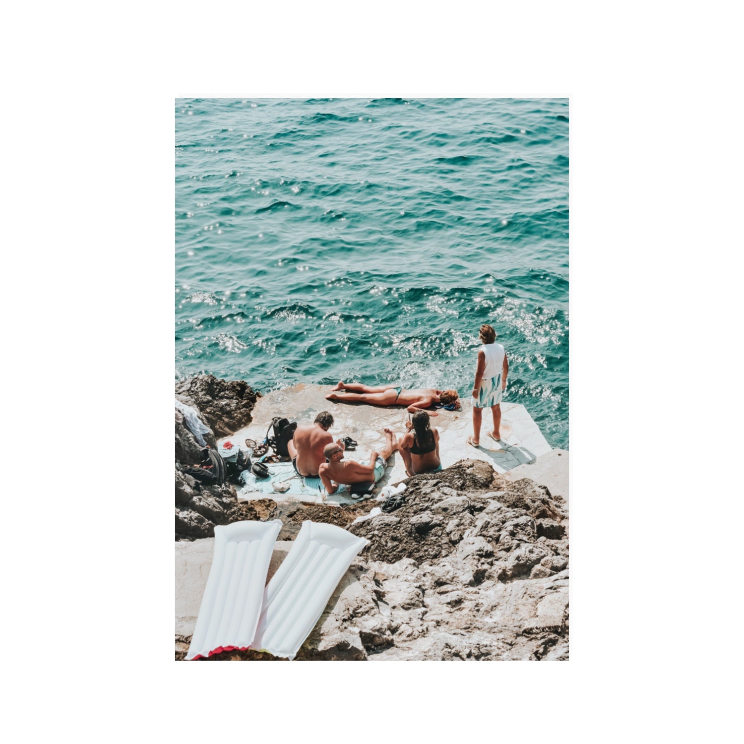 Gli Amici Praiano Amalfi Coast coastal wall art 100 x 70 cm unframed fine art print