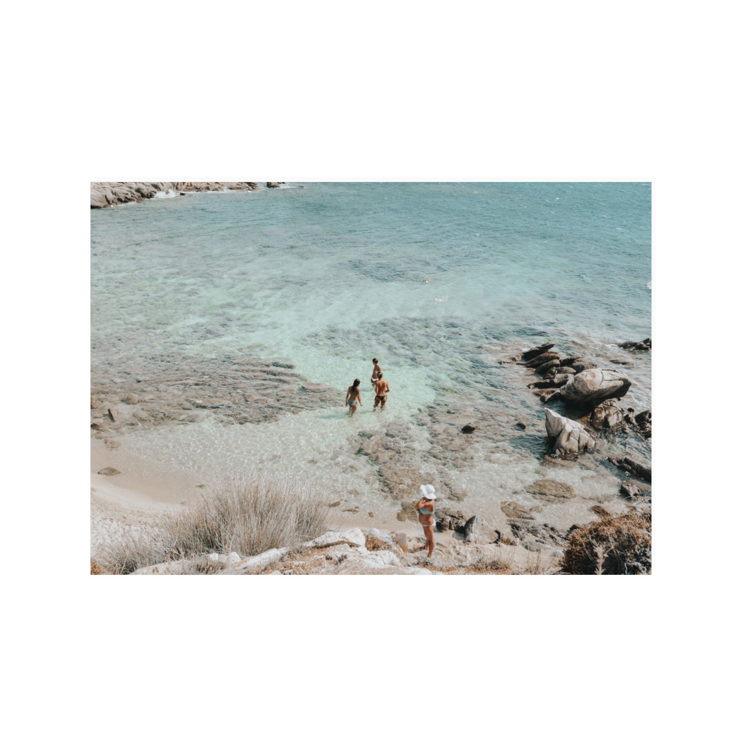 Easy On The Eyes Mykonos Greek island wall art 100 x 70 cm unframed fine art print