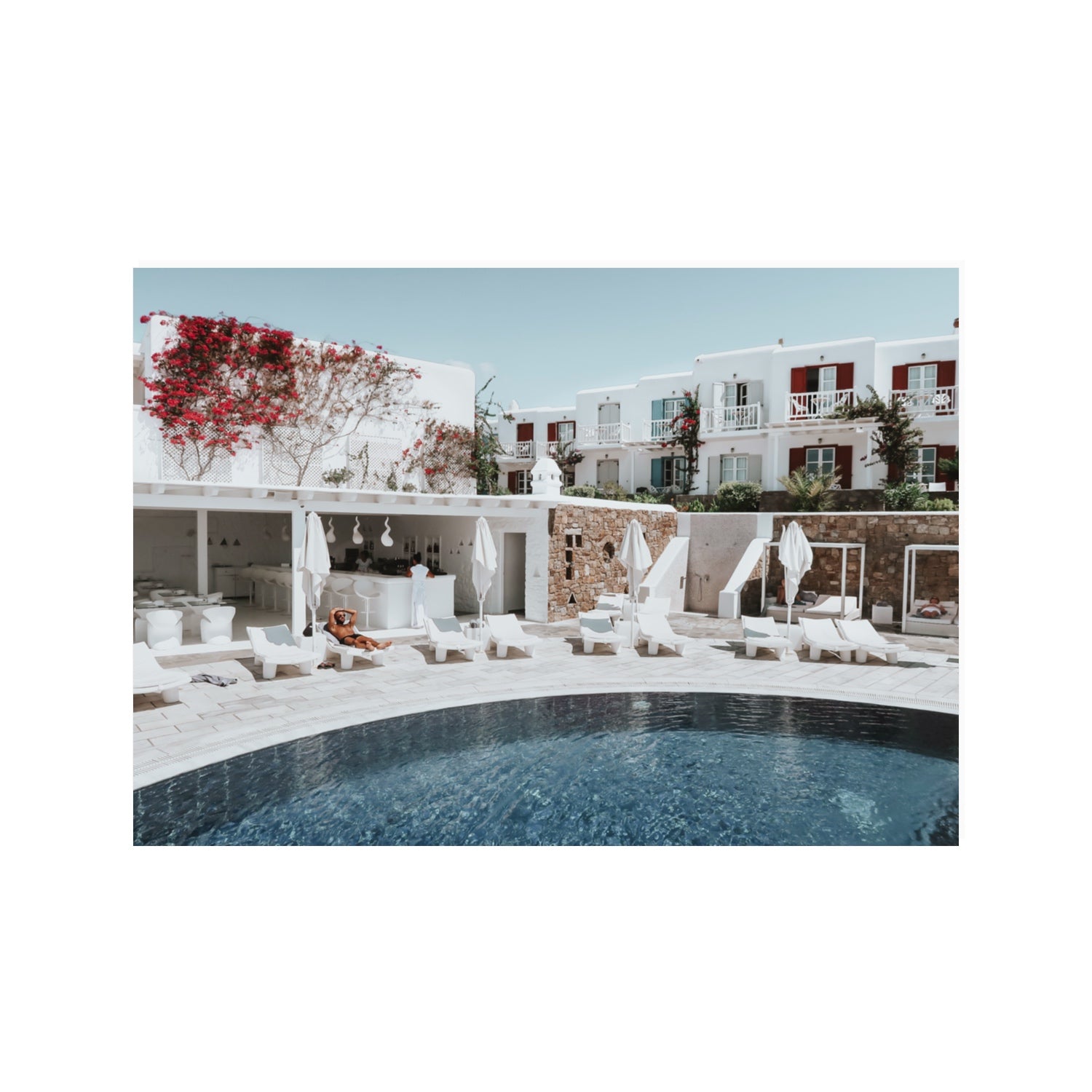 Got The First Lounge Mykonos Greek island wall art 100 x 70 cm unframed fine art print