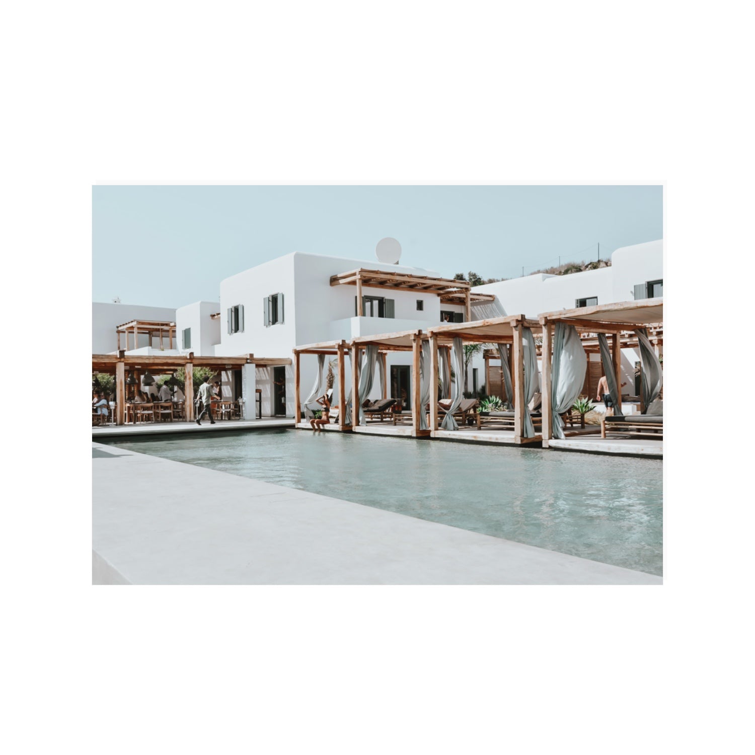 Polytelís Mykonos Greek island wall art 100 x 70 cm unframed fine art print