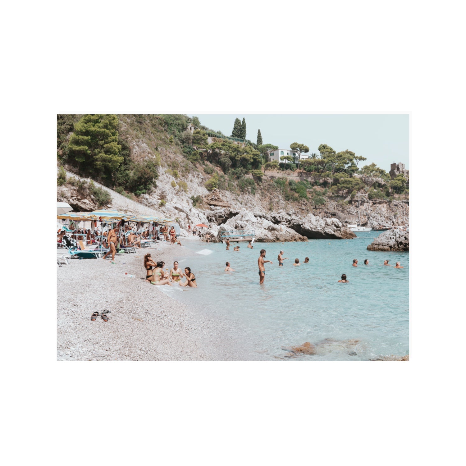 La Vacanza Amalfi Mediterranean wall art 100 x 70 cm unframed fine art print