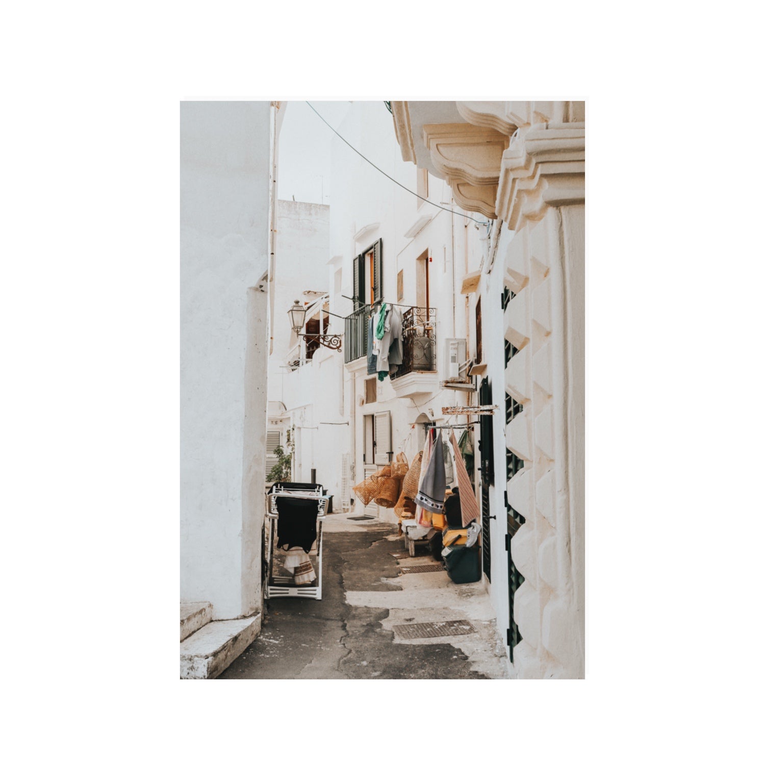 Hanging Harmony Puglia Italian wall art 100 x 70 cm unframed fine art print