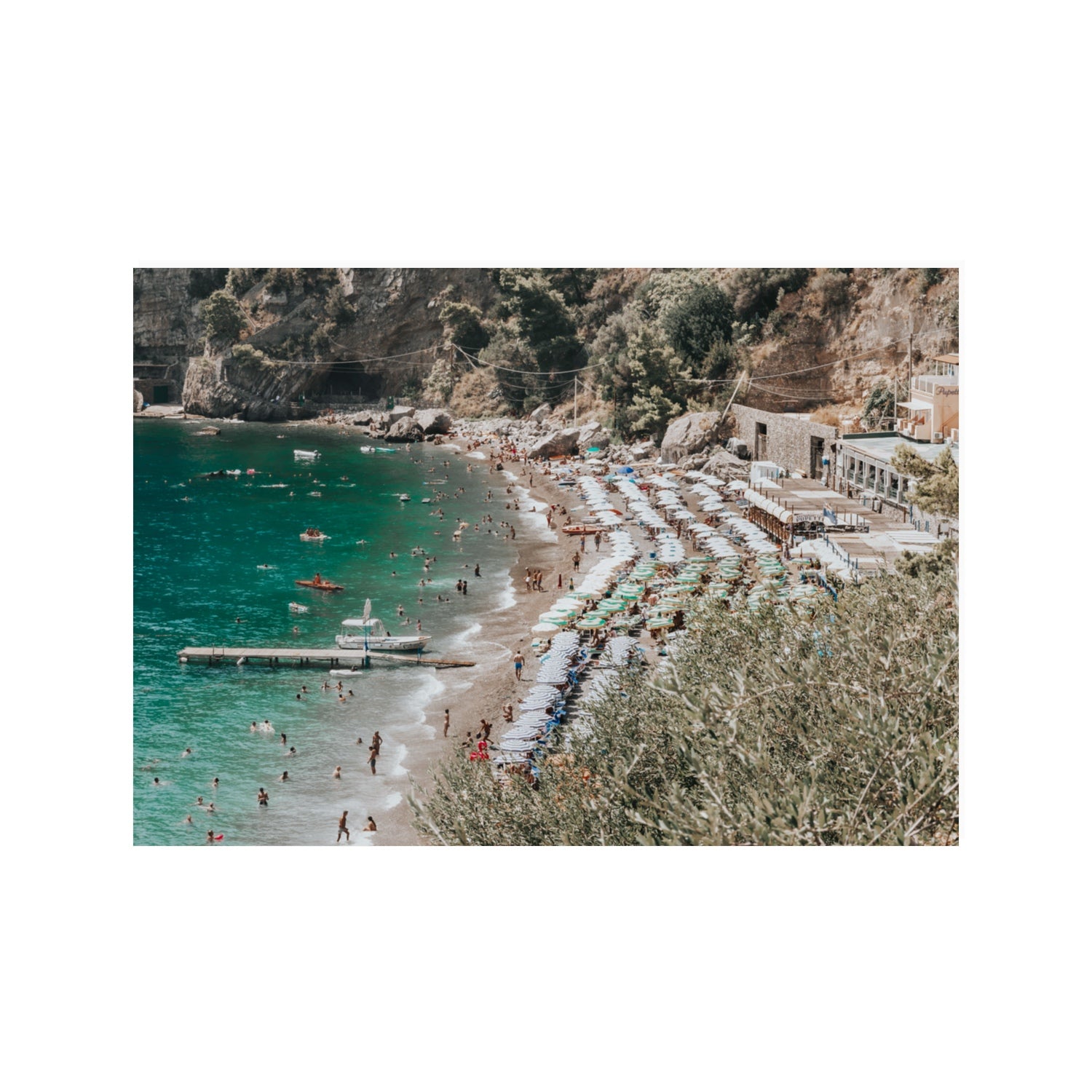 Fornillo Beach fine art print, Positano, Italy, 100 x 70 cm, Unframed, Fine Art Print
