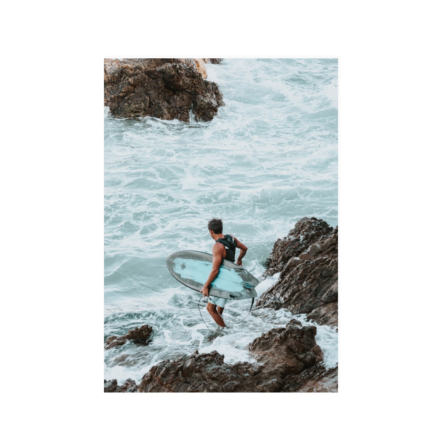 Into The Soup Byron Bay Surf coastal wall art 100 x 70 cm unframed fine art print