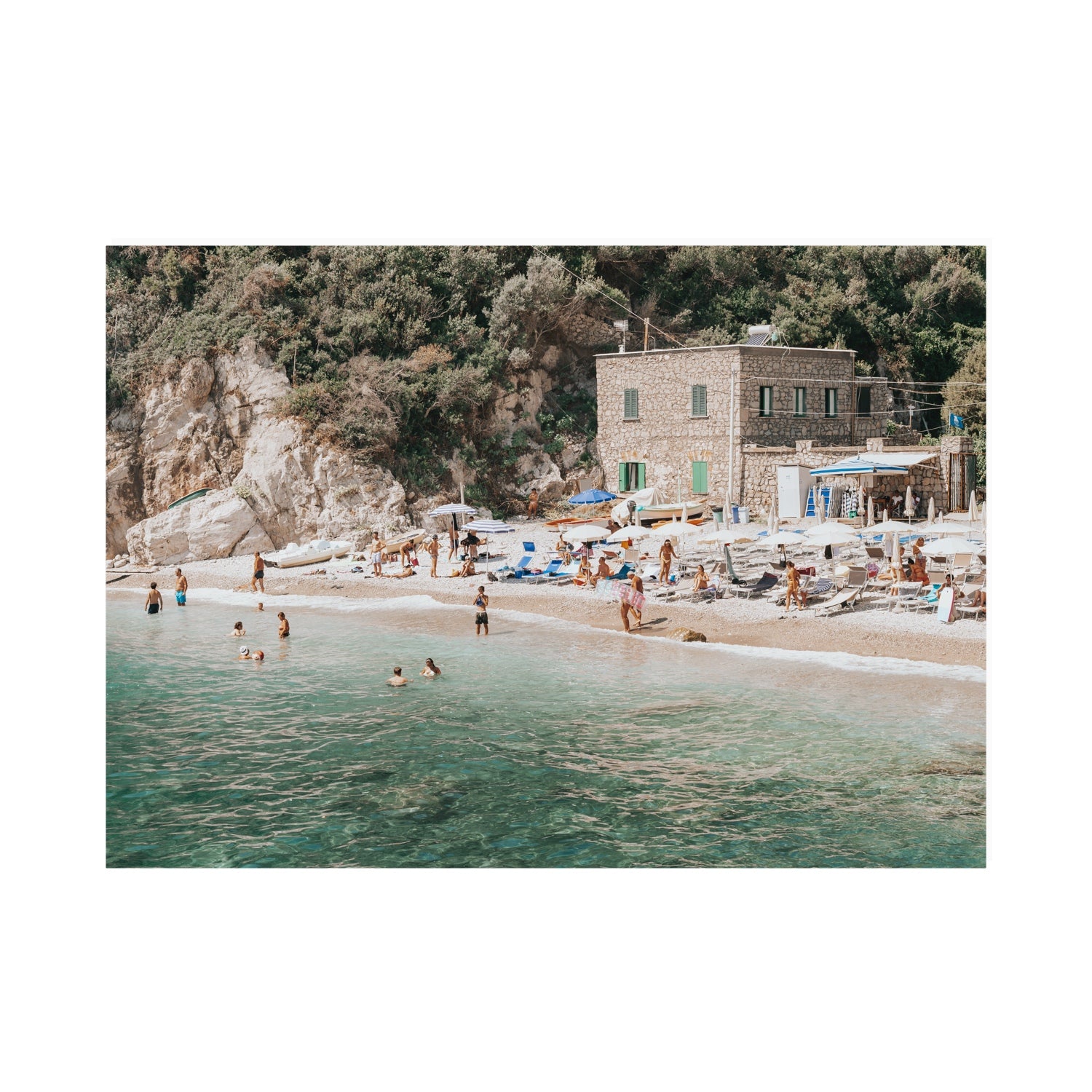 Secluded Sanctuary Nerano Italian Mediterranean decor wall art A0 unframed fine art print