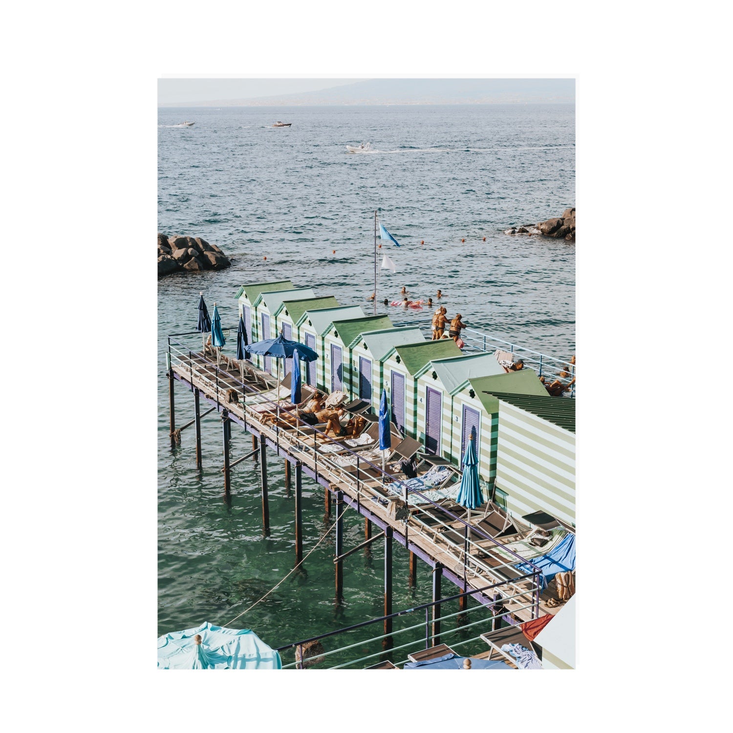 Cabine da Spiaggia fine art print, Sorrento, Italy, A0 · 118.9 cm x 84.1 cm, Unframed, Fine Art Print