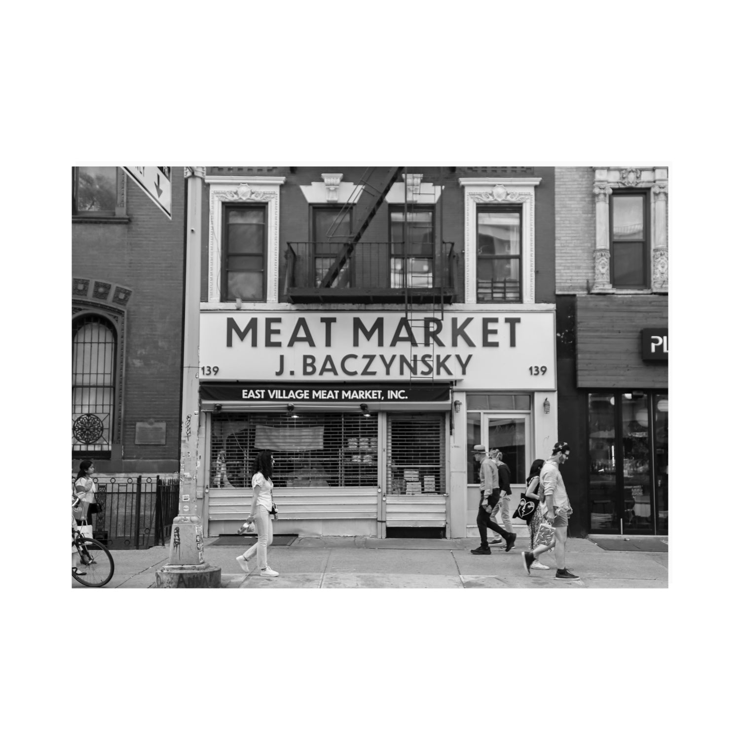 Meat District New York NYC Black & White wall art A0 unframed fine art print