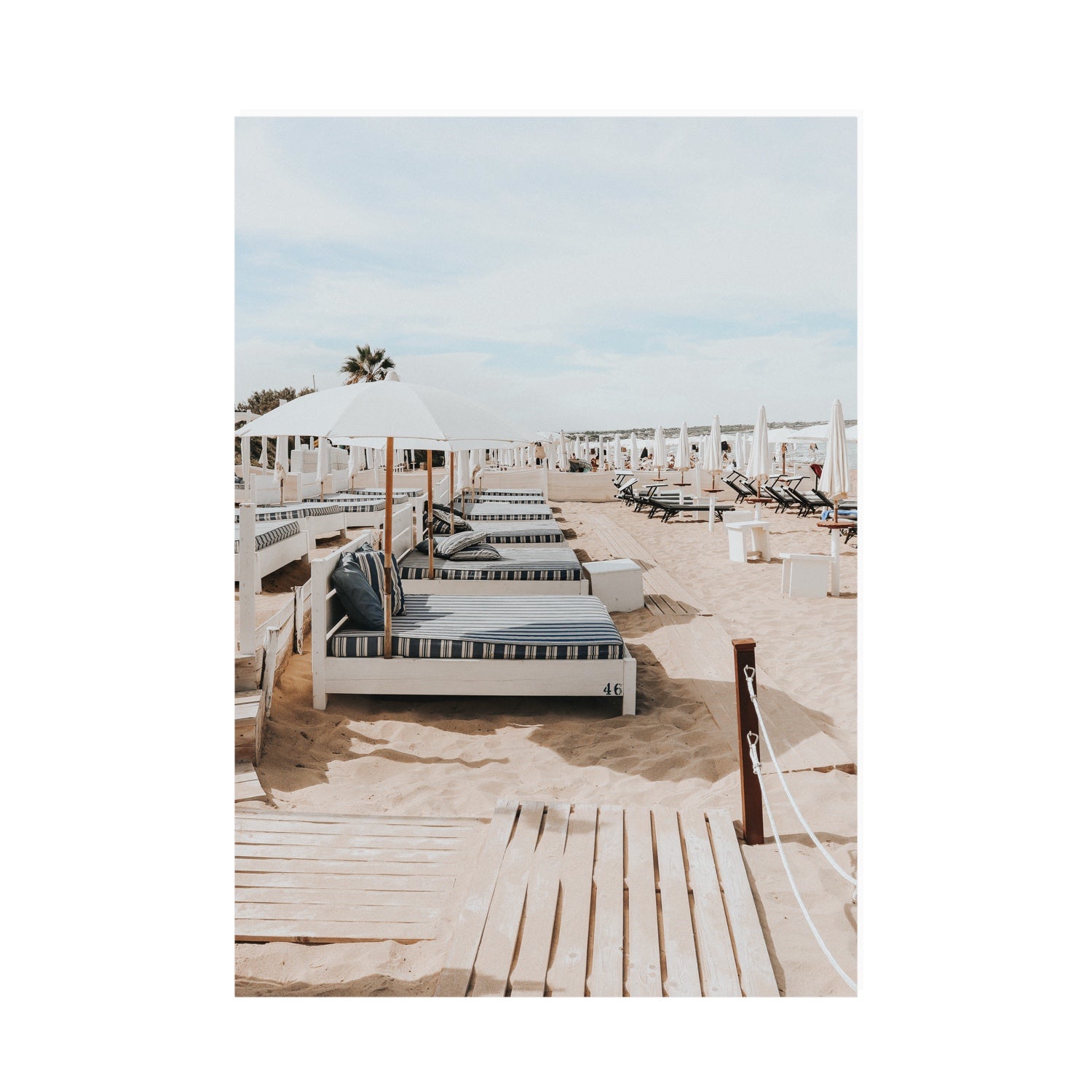 Coastal Repose Puglia beach Mediterranean fine art print A0 unframed fine art print