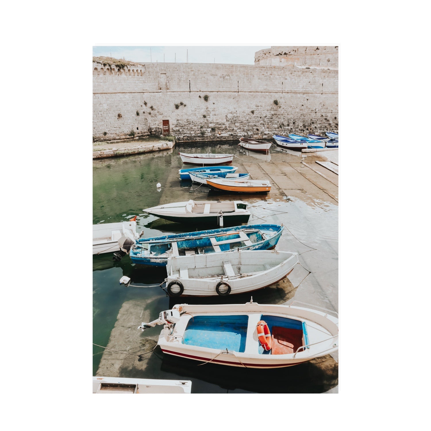 Harbour Palette Puglia coastal photography wall art A0 unframed fine art print