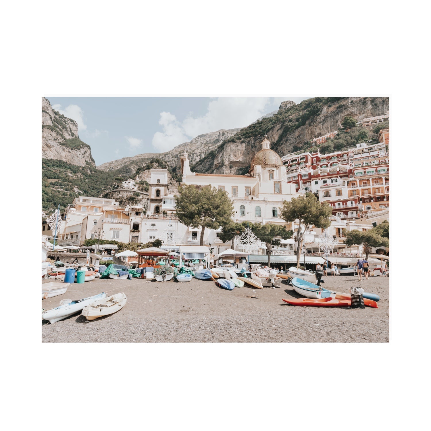 Pastel Paradise fine art print, Positano, Italy, A0 · 118.9 cm x 84.1 cm, Unframed, Fine Art Print