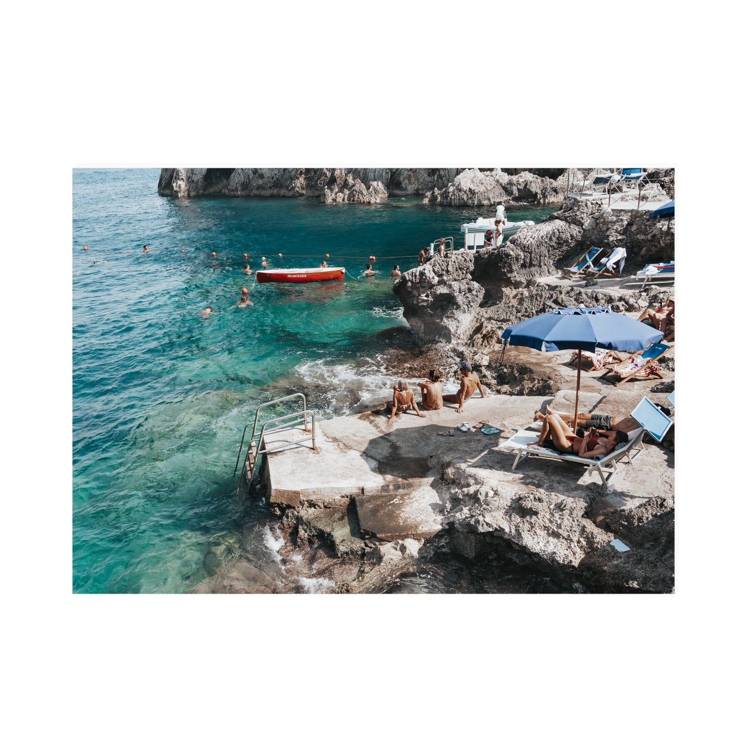 Serenity By The Sea Capri Mediterranean wall art A0 unframed fine art print