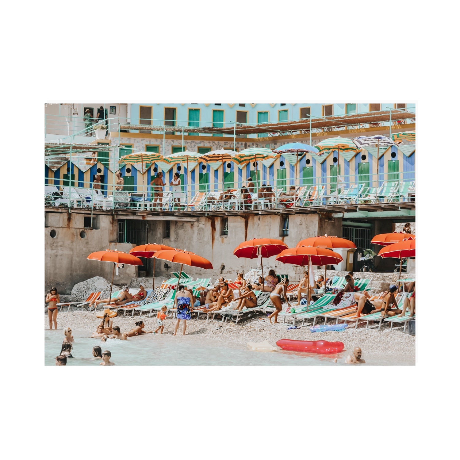 Umbrella Fiesta fine art print, Capri, Italy, A0 · 118.9 cm x 84.1 cm, Unframed, Fine Art Print