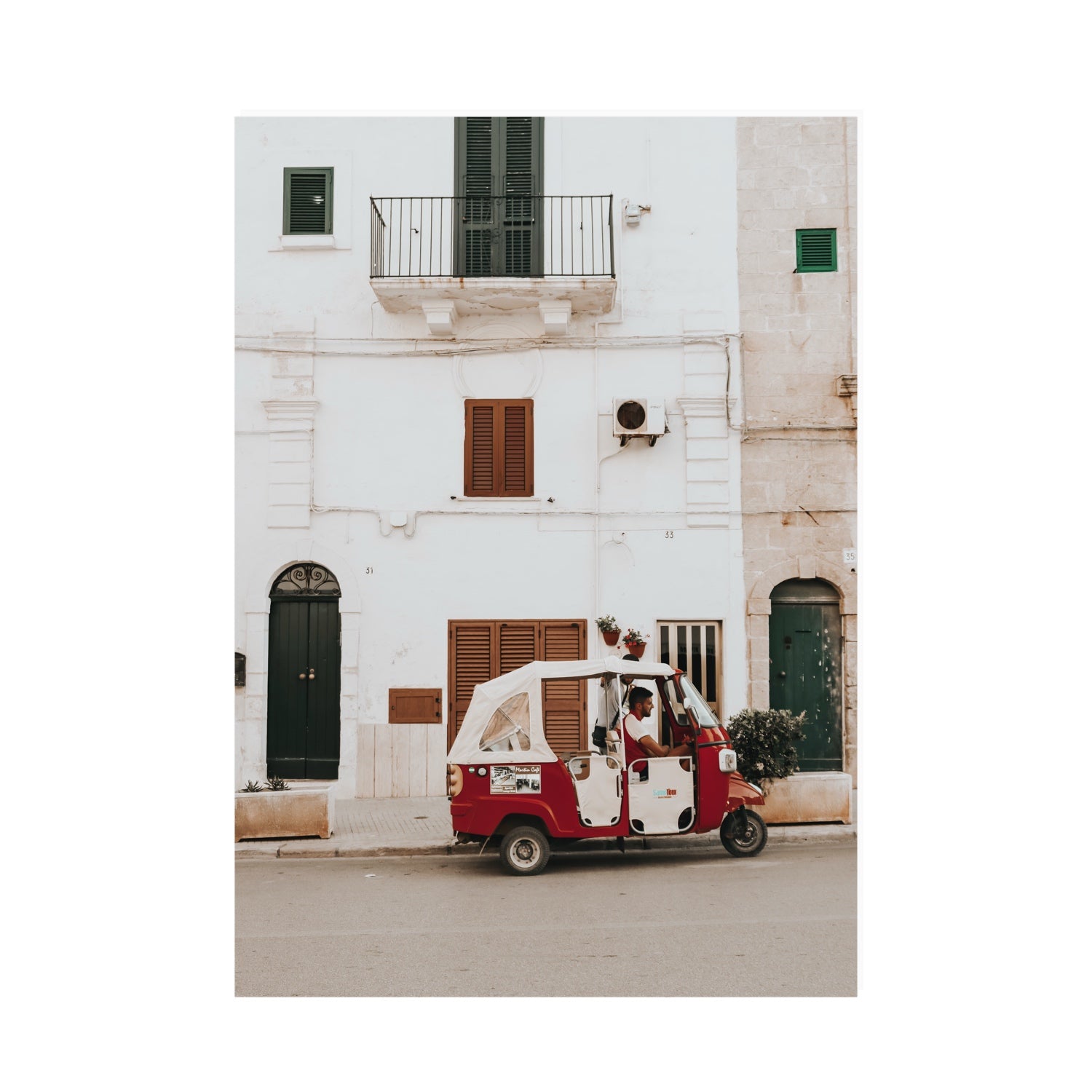 Groovy Piaggio Puglia Italian wall art A0 unframed fine art print