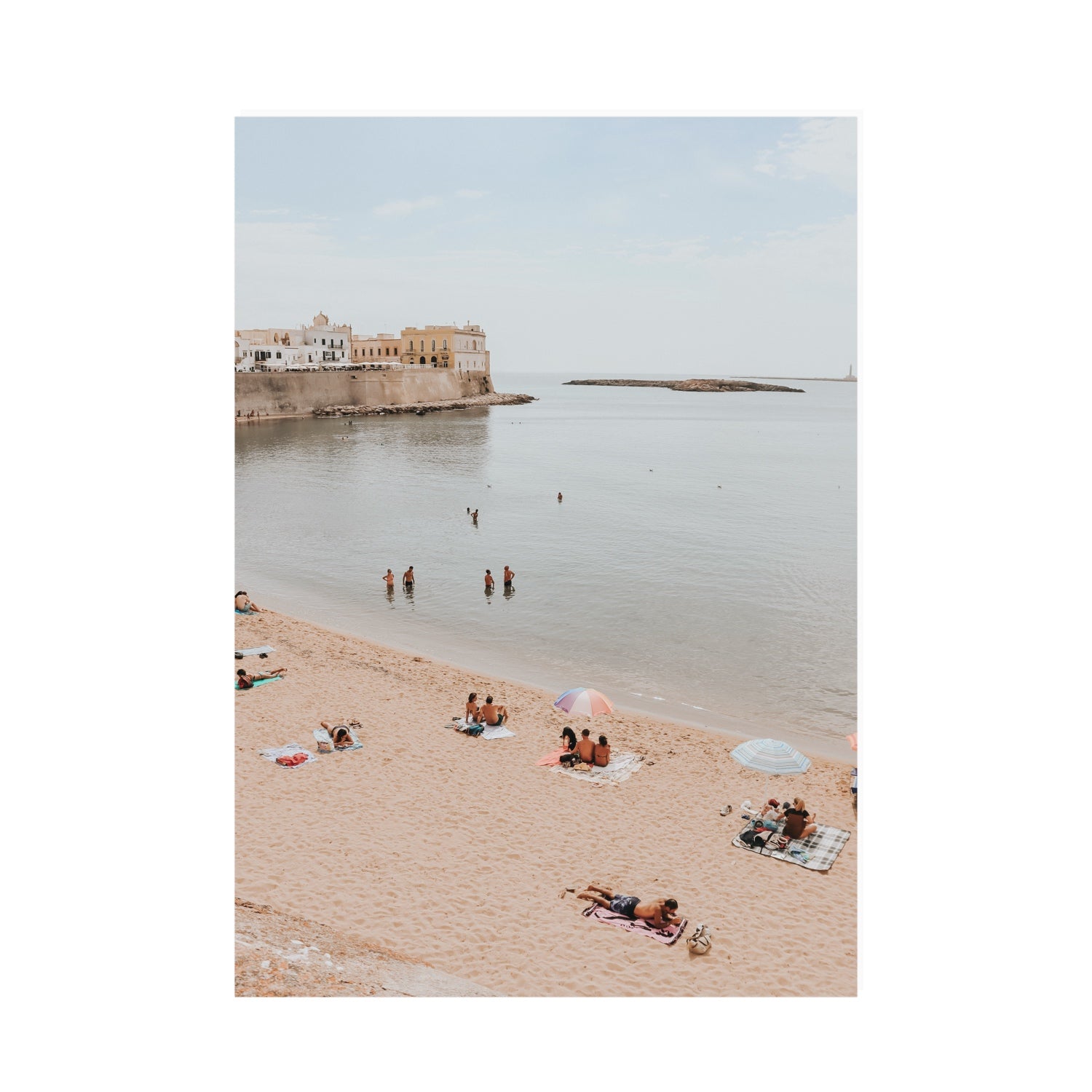 Spiaggia della Purita Puglia coastal art print A0 unframed fine art print