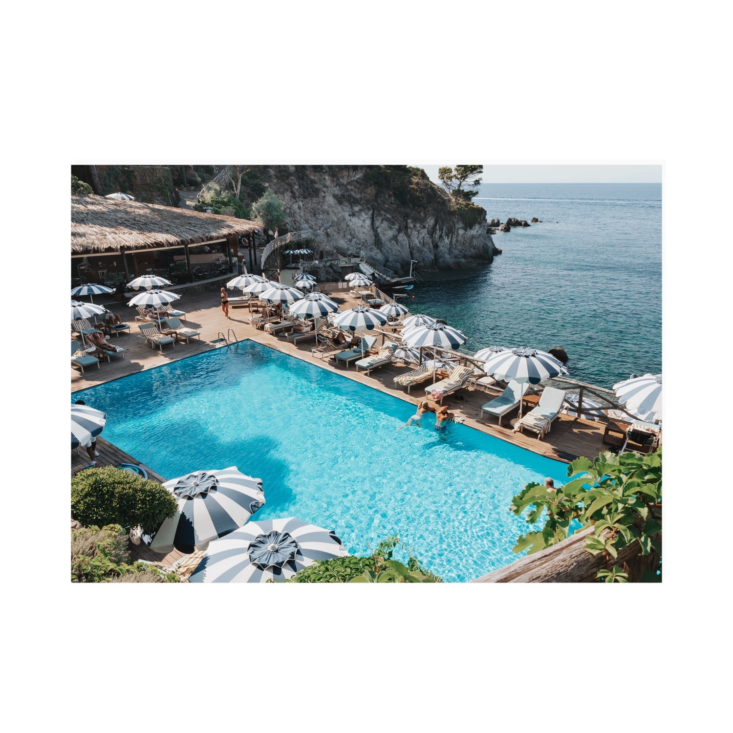 Oceanview Ischia Italian coastal wall art A0 unframed fine art print