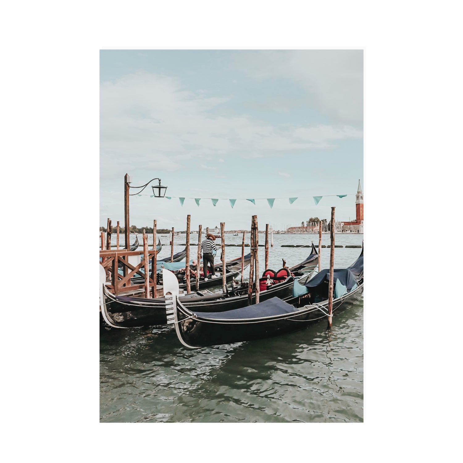 The Gondolier Venice Gondola Italian wall art A0 unframed fine art print