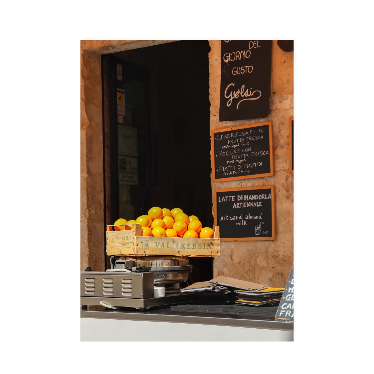 Luminous Citrus Puglia Ostuni Italian wall art A0 unframed fine art print