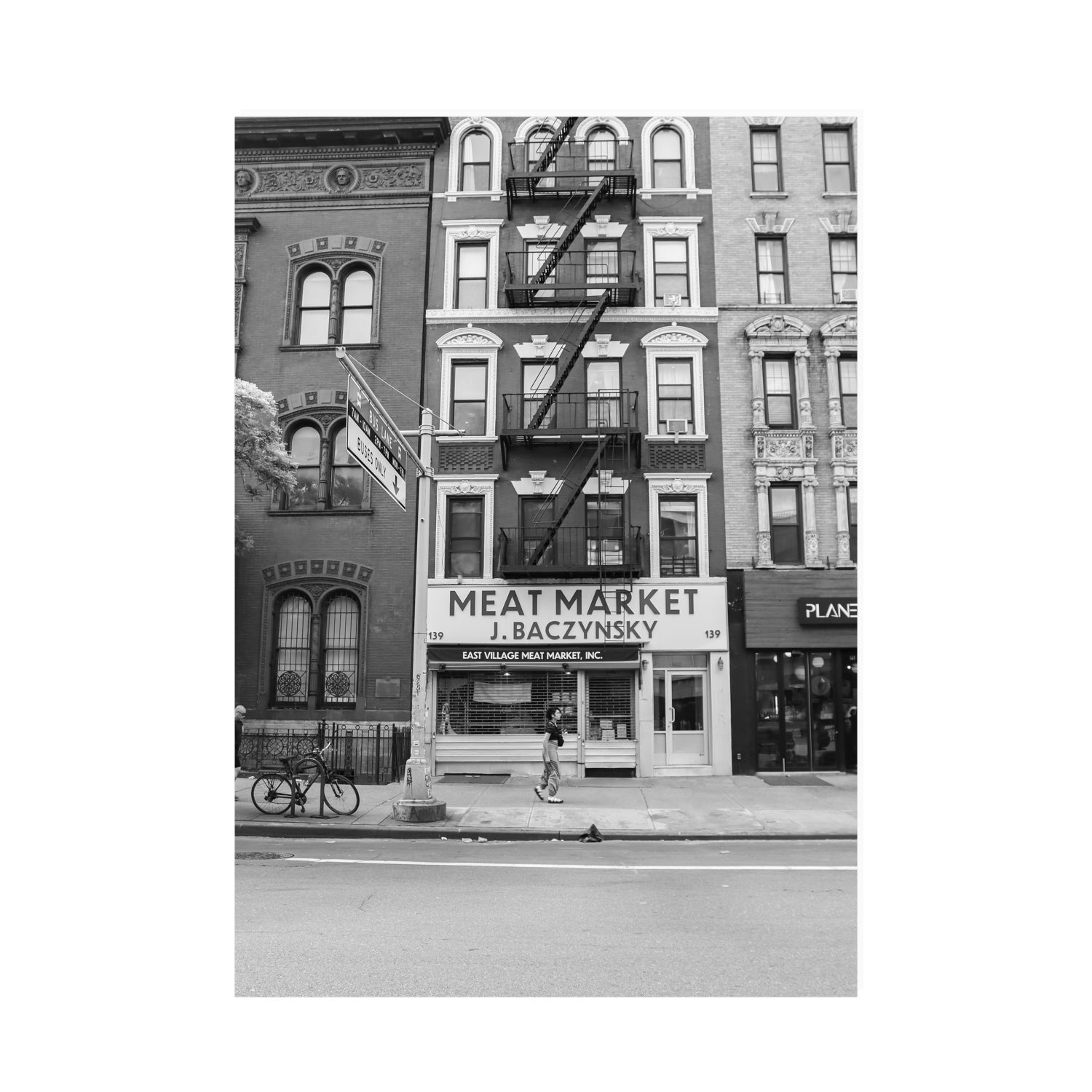 Vertical Village New York NYC Black & White wall art A0 unframed fine art print