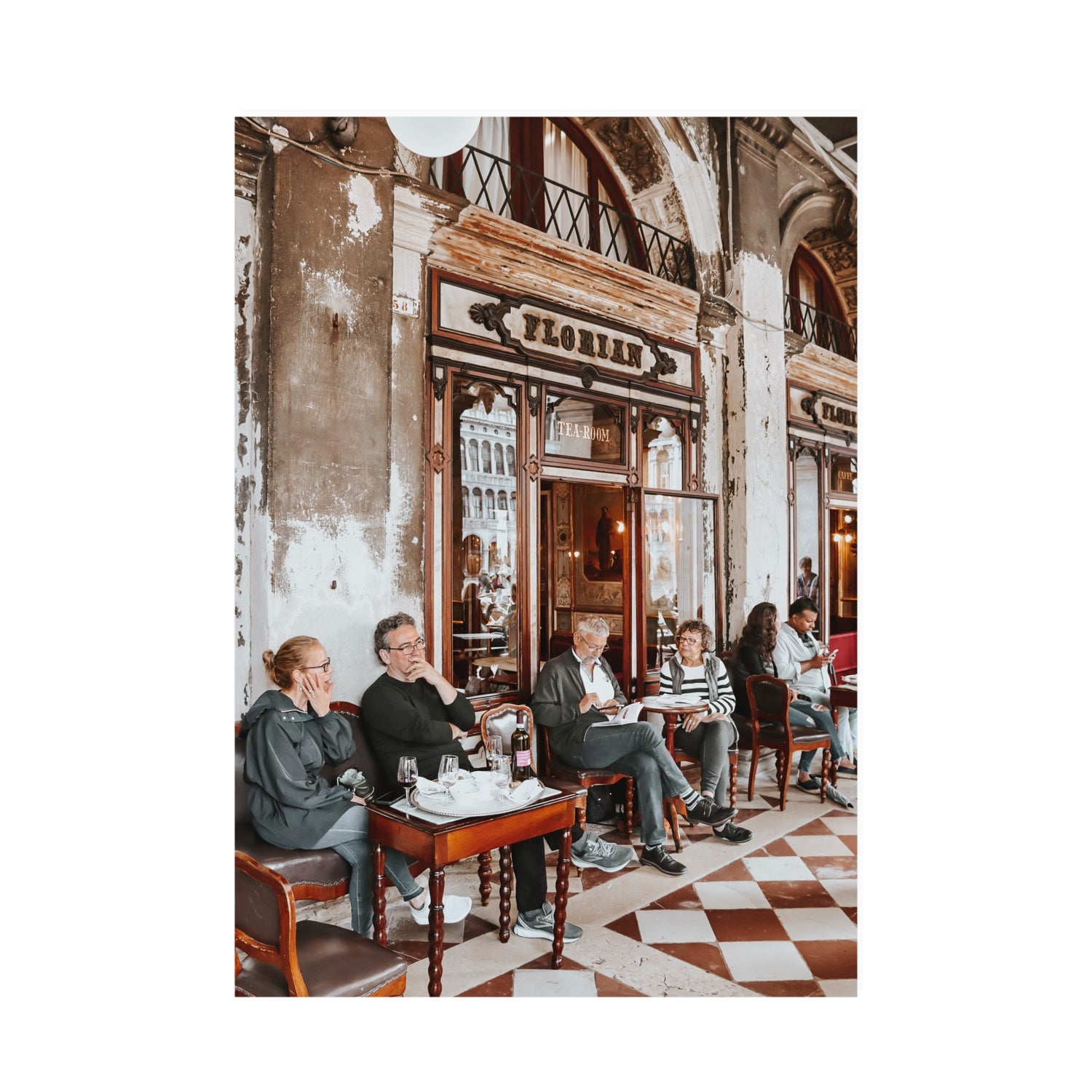 Tea Room Venice Italian wall art A0 unframed fine art print