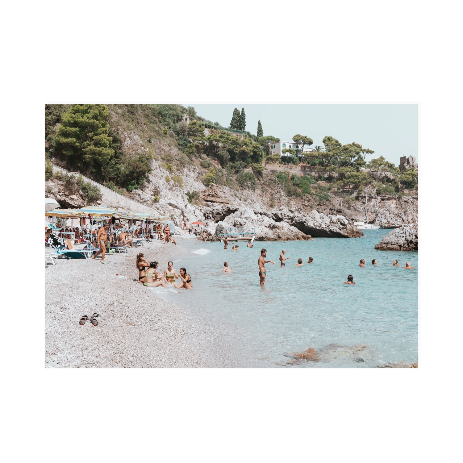 La Vacanza Amalfi Mediterranean wall art A0 unframed fine art print