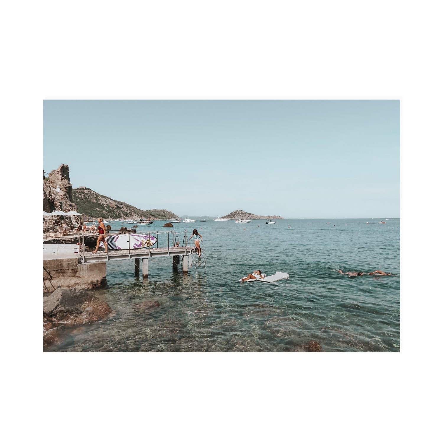 Retro Glamour Tuscany coastal Italian wall art A0 unframed fine art print