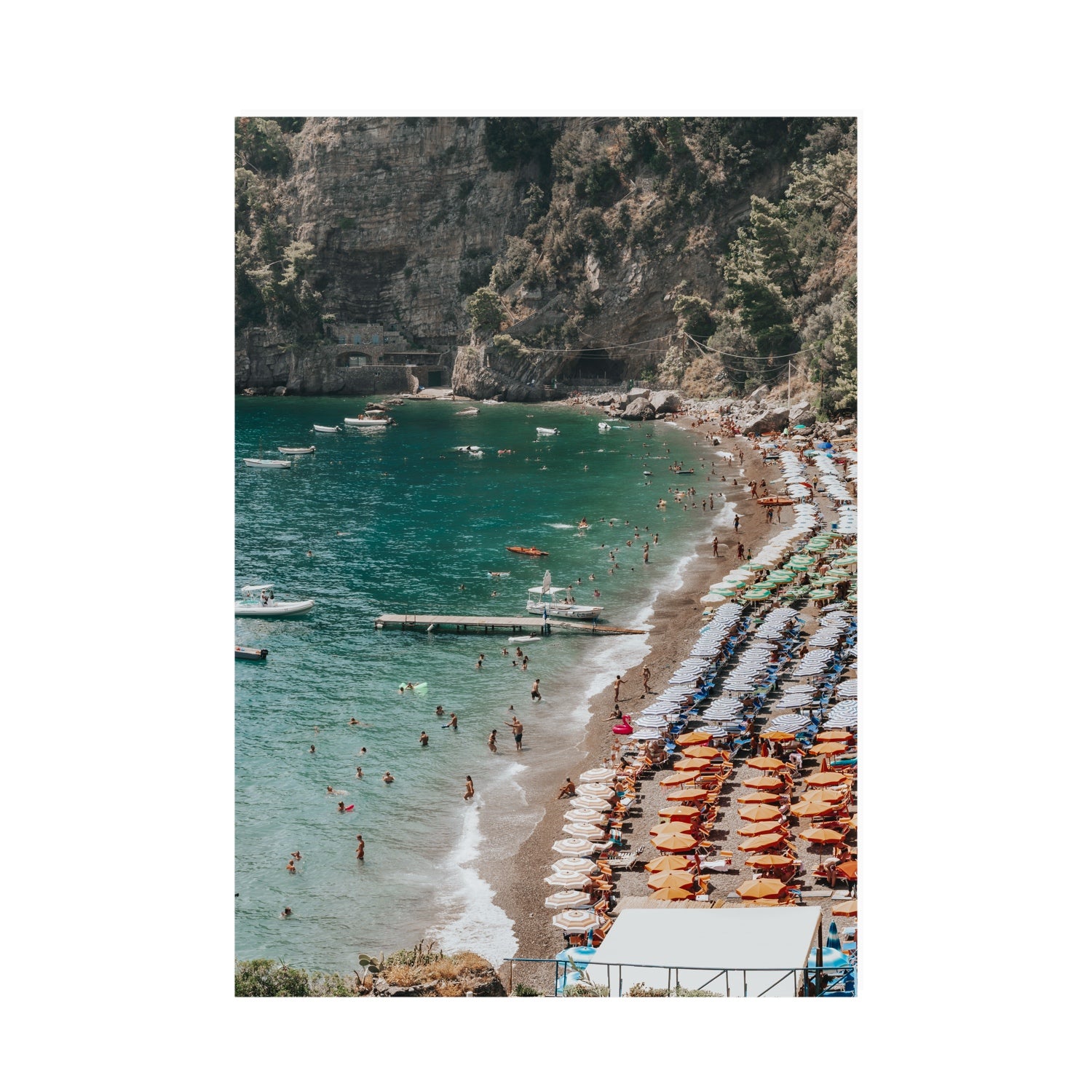 Parasol Panorama fine art print, Positano, Italy, A0 · 118.9 cm x 84.1 cm, Unframed, Fine Art Print