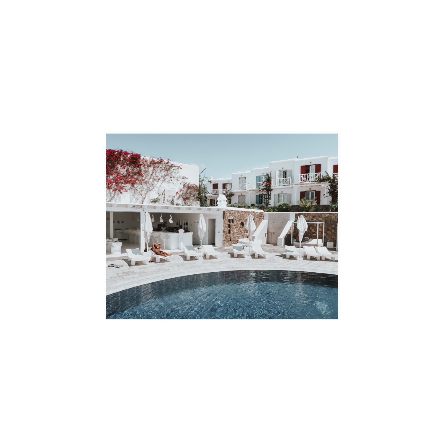 Got The First Lounge fine art print, Mykonos, Greece, 8 x 10 in, Unframed, Fine Art Print