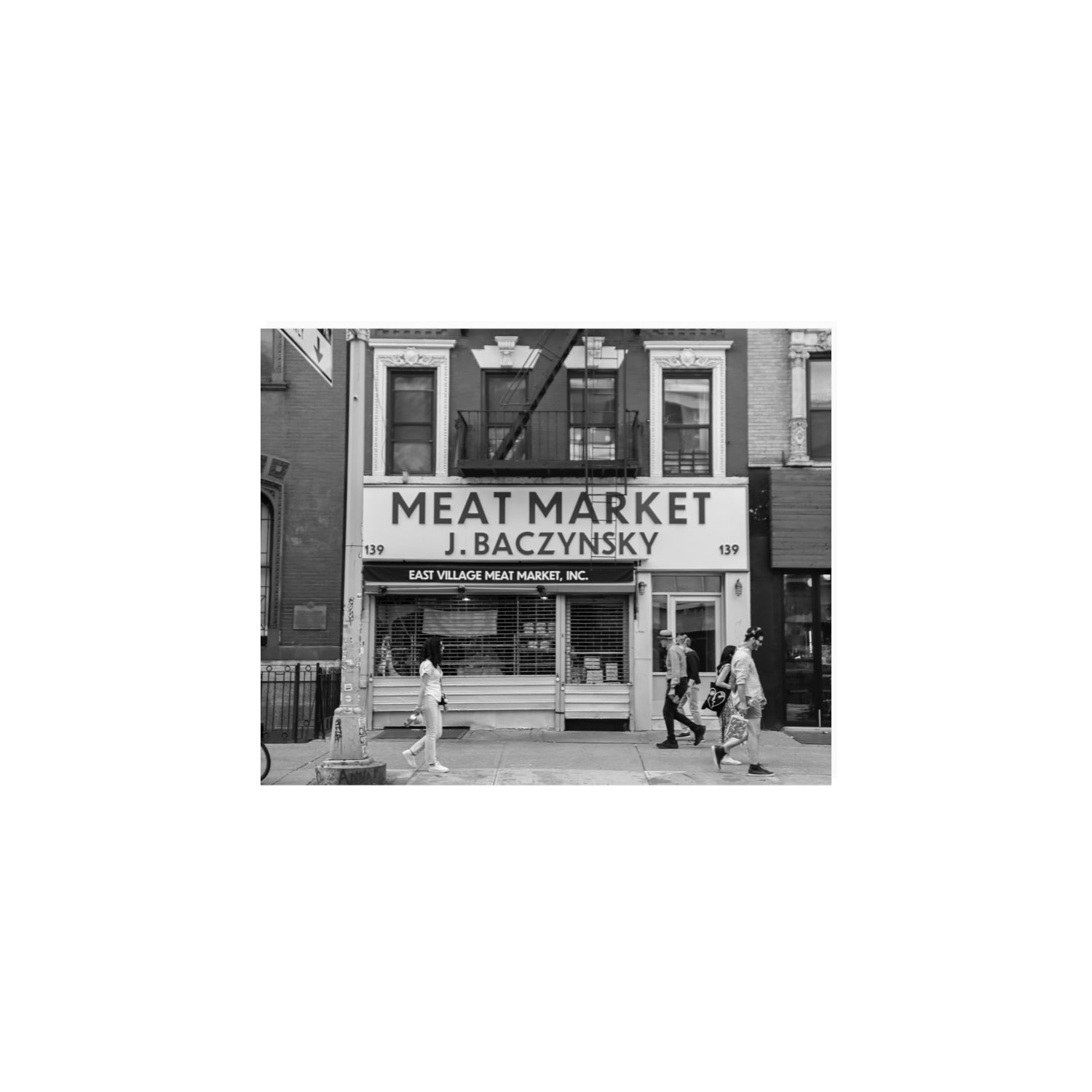 Meat District New York NYC Black & White wall art 8 x 10 in unframed fine art print