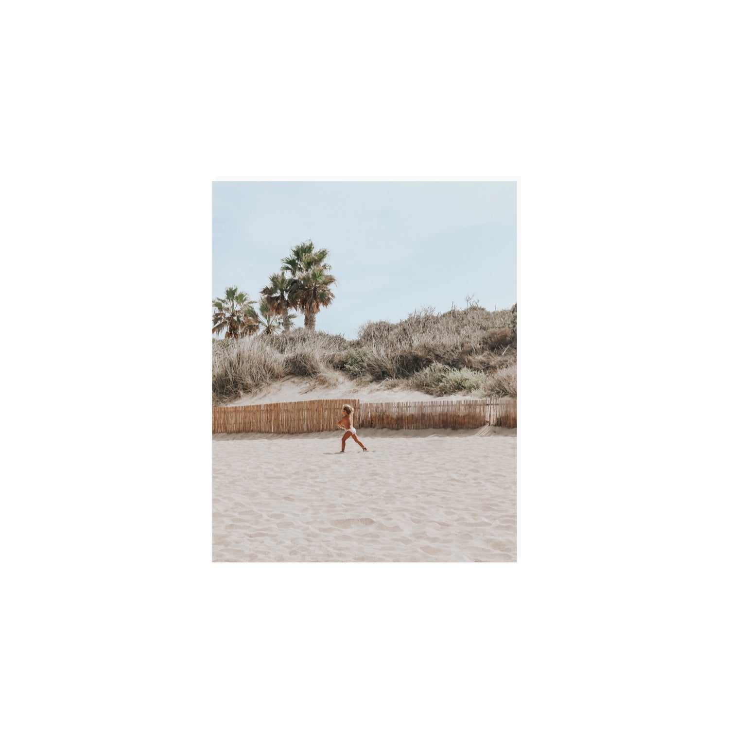 Joyful Sprint Puglia beach coastal fine art print 8 x 10 in unframed fine art print