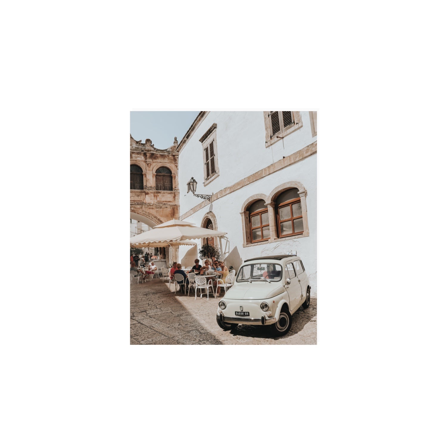 Piazza di Ostuni Puglia Italian wall art 8 x 10 in unframed fine art print