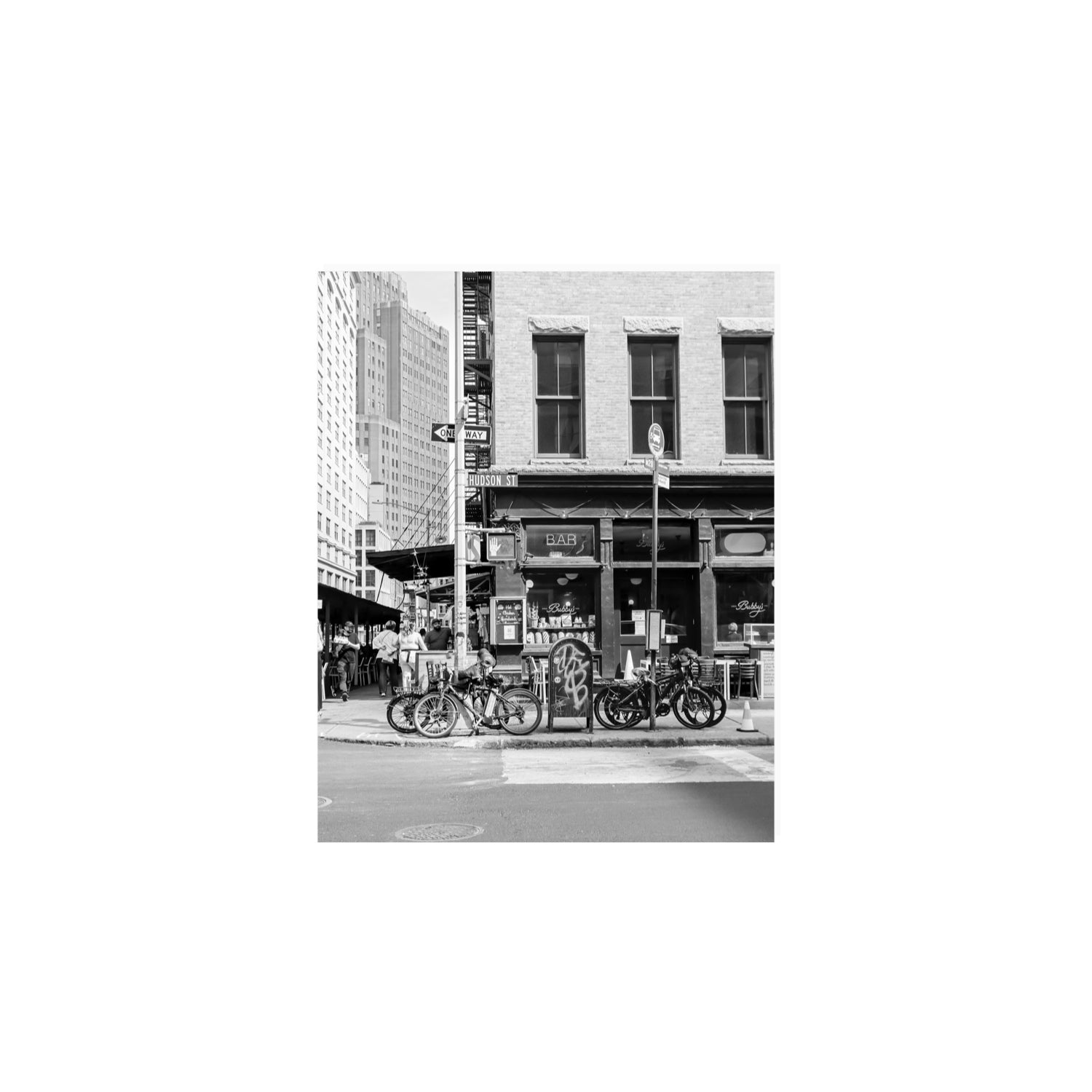 Bites Of The Big Apple New York NYC Black & White wall art 8 x 10 in unframed fine art print