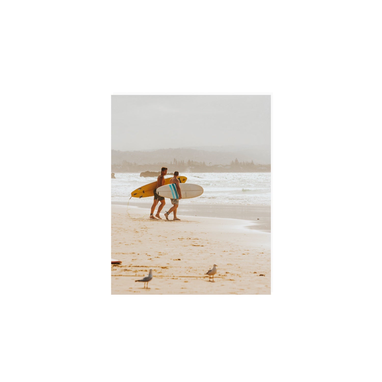 Shane & Benji Byron Bay Surf coastal wall art 8 x 10 in unframed fine art print