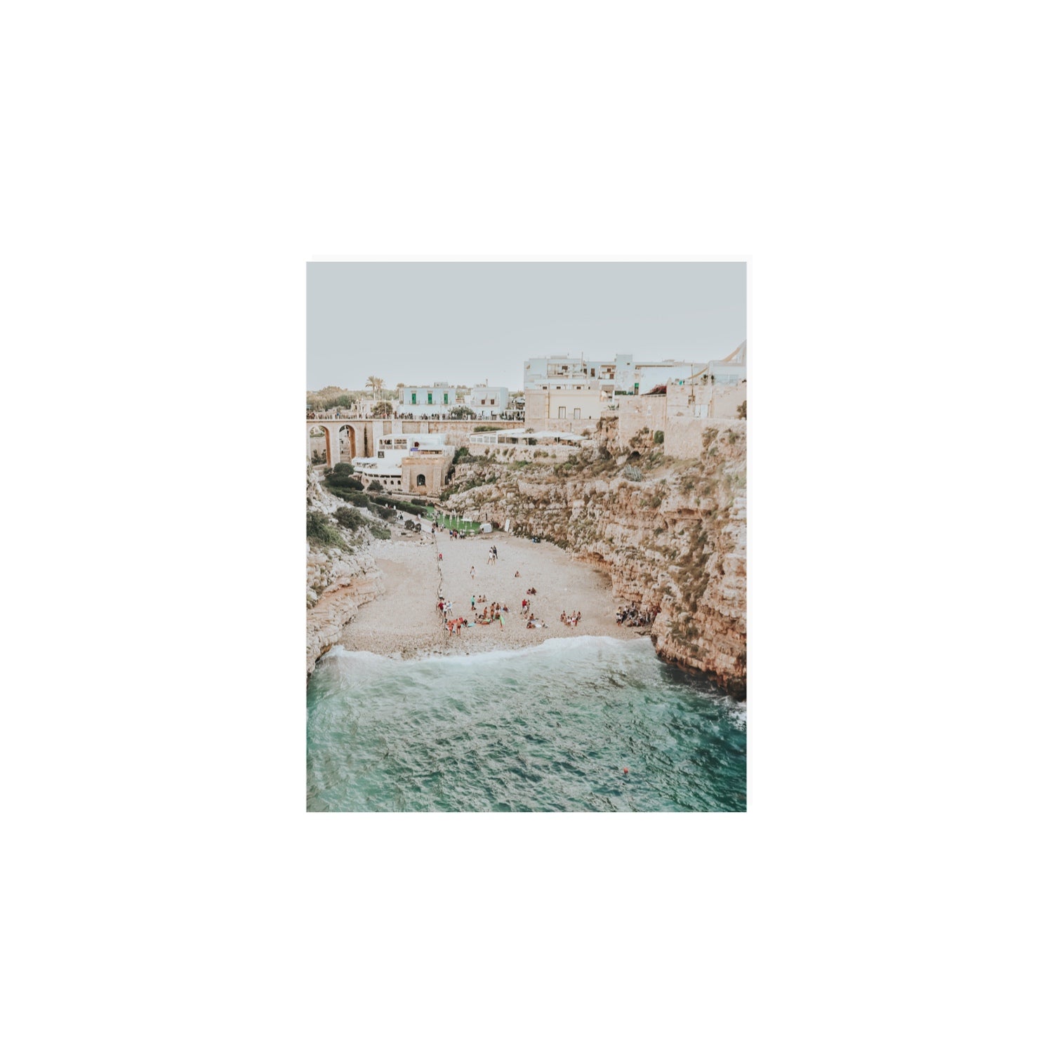 Polignano Vista Puglia coastal Italian beach fine art print 8 x 10 in unframed fine art print