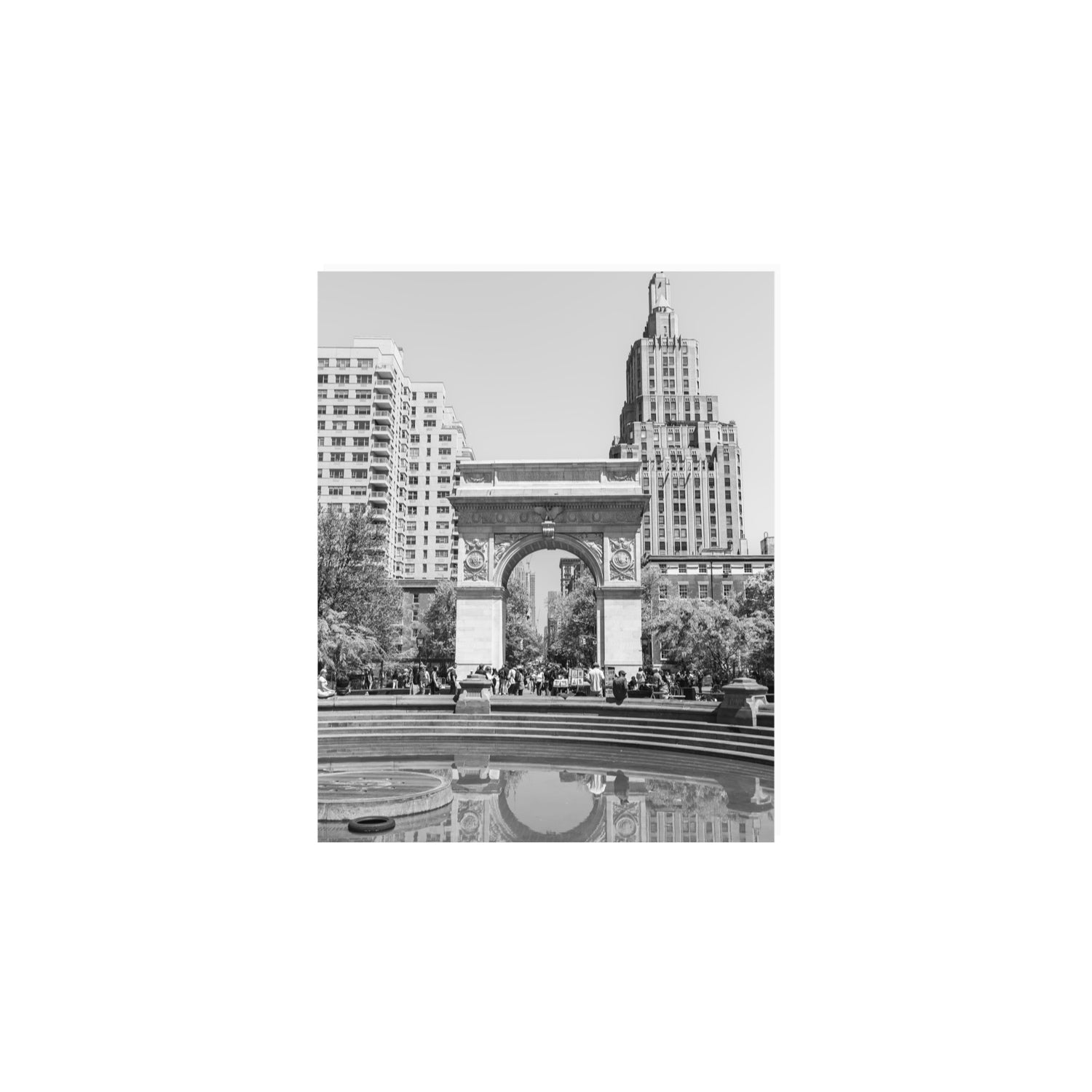 Washington Skyline New York NYC Black & White wall art 8 x 10 in unframed fine art print