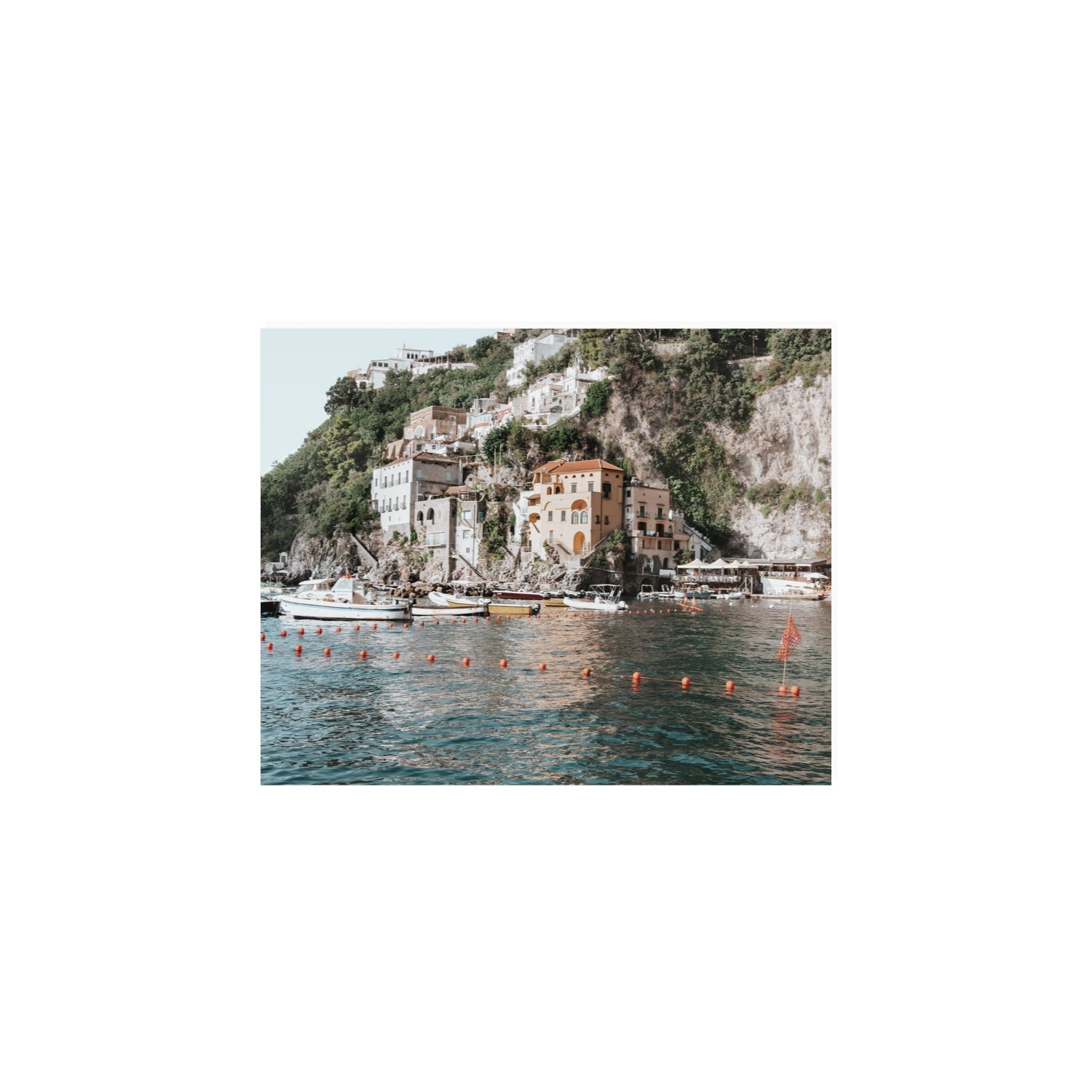 Amalfi Villas fine art print, Amalfi, Italy, coastal scenes artwork, 8 x 10 in, Unframed, Fine Art Print