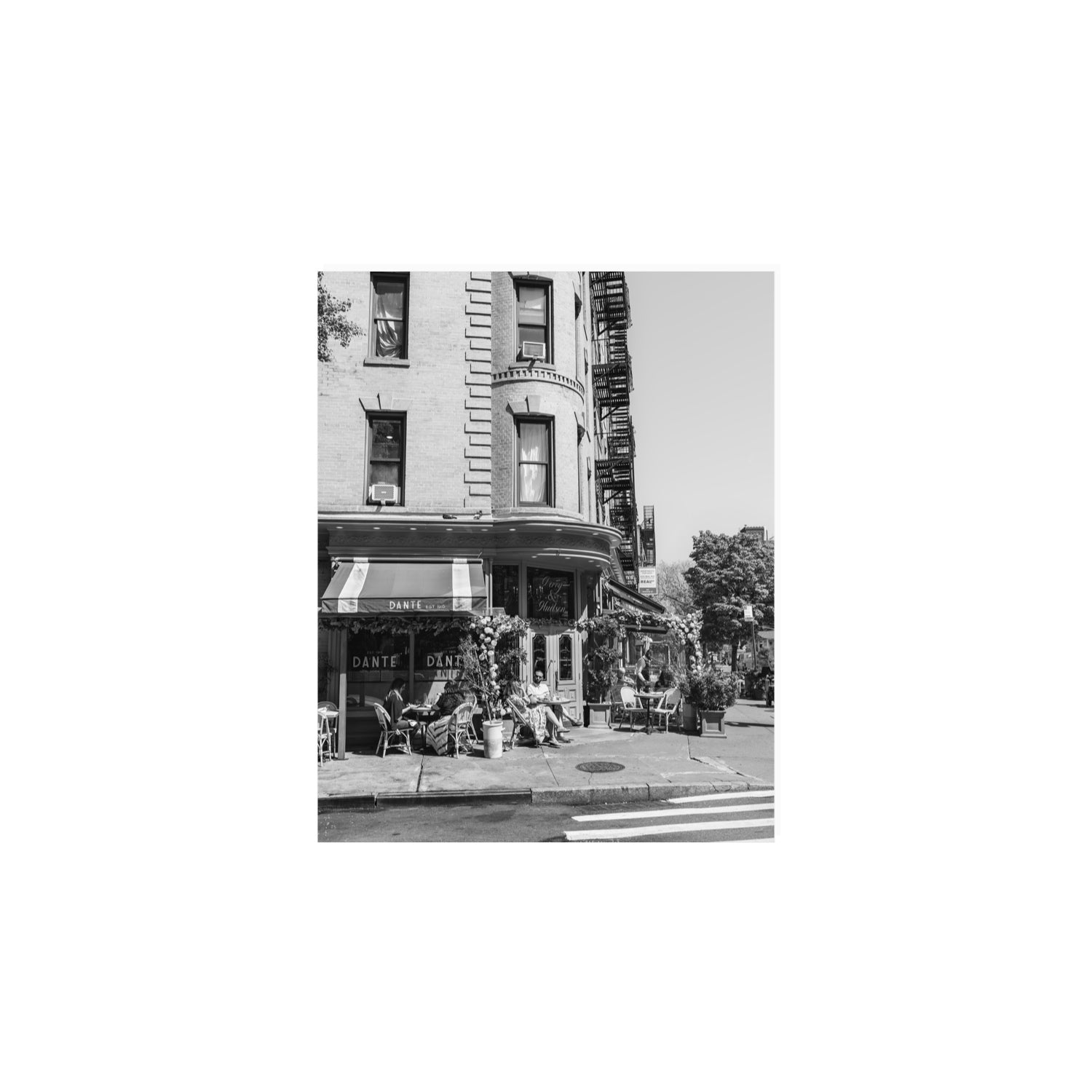 Sunny Soiree New York NYC Black & White wall art 8 x 10 in unframed fine art print