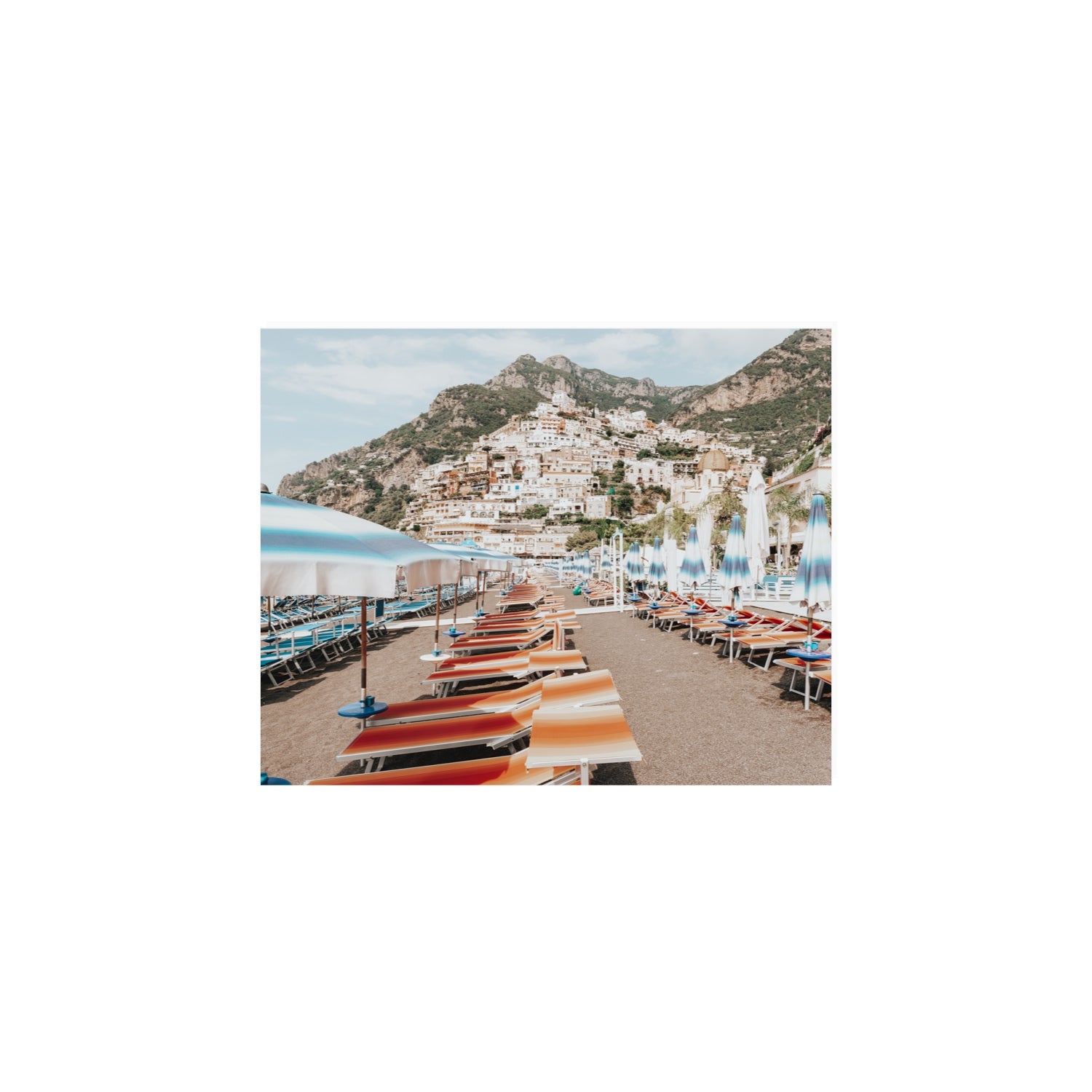 Spiaggia Grande fine art print, Positano, Italy, 8 x 10 in, Unframed, Fine Art Print