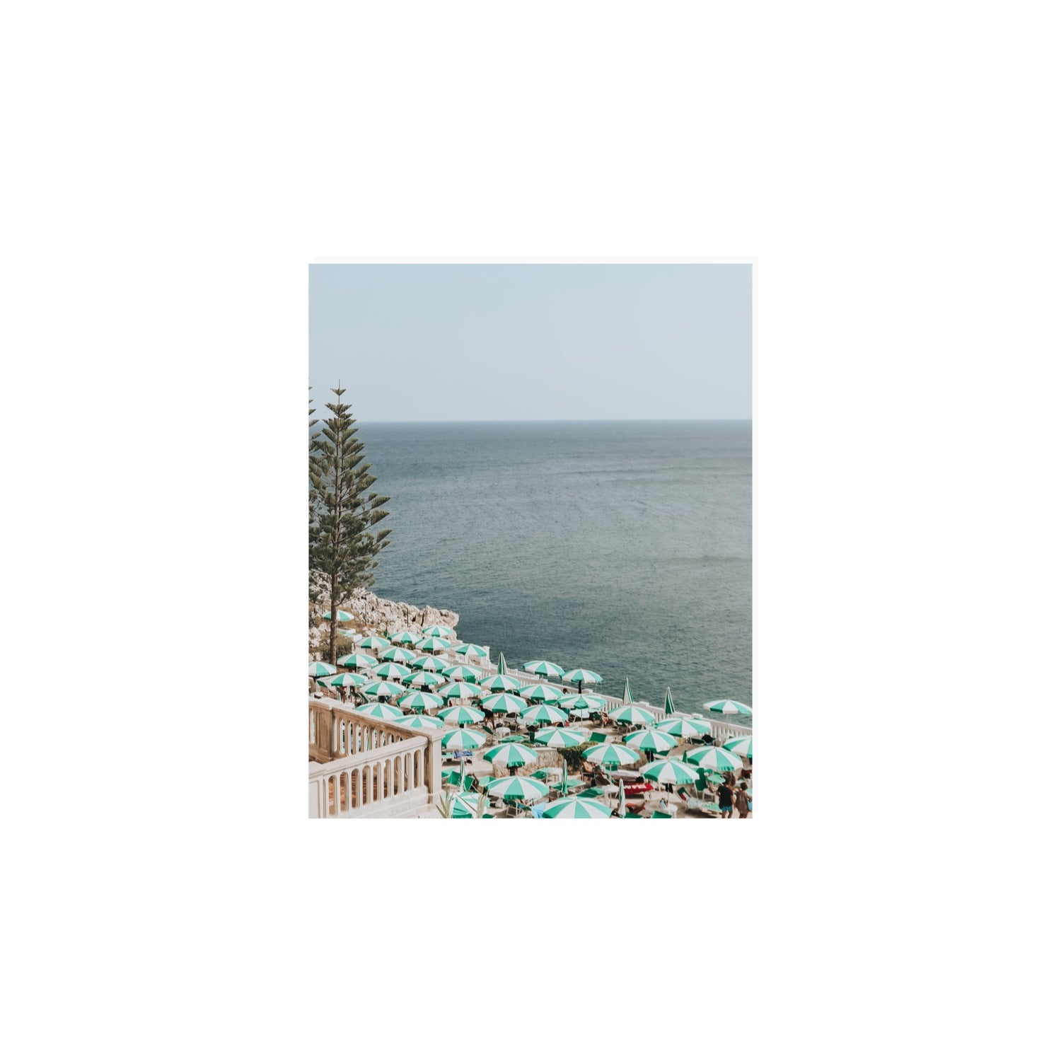 Sun-drenched Stripes Puglia beach coastal wall art 8 x 10 in unframed fine art print
