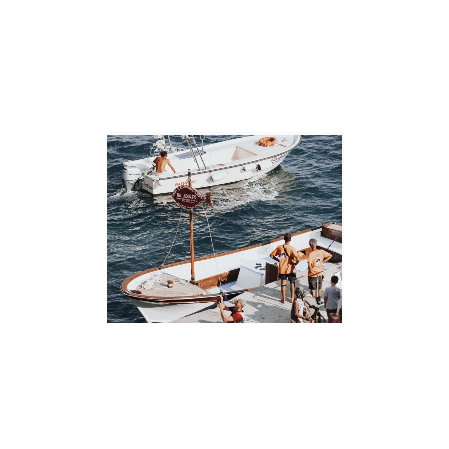 Water Taxi Positano wall art 8 x 10 in unframed fine art print