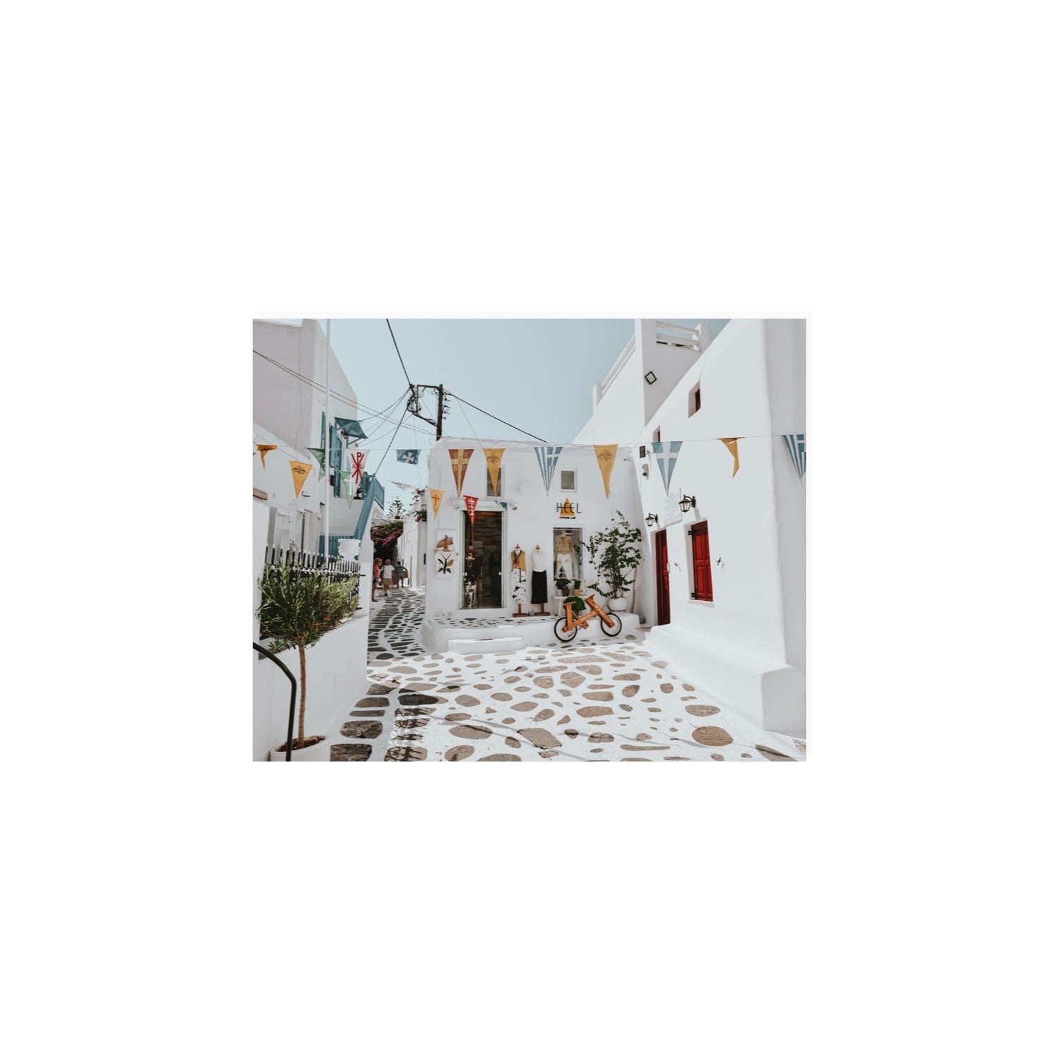 Cruising The Streets Mykonos Greek island wall art 8 x 10 in unframed fine art print
