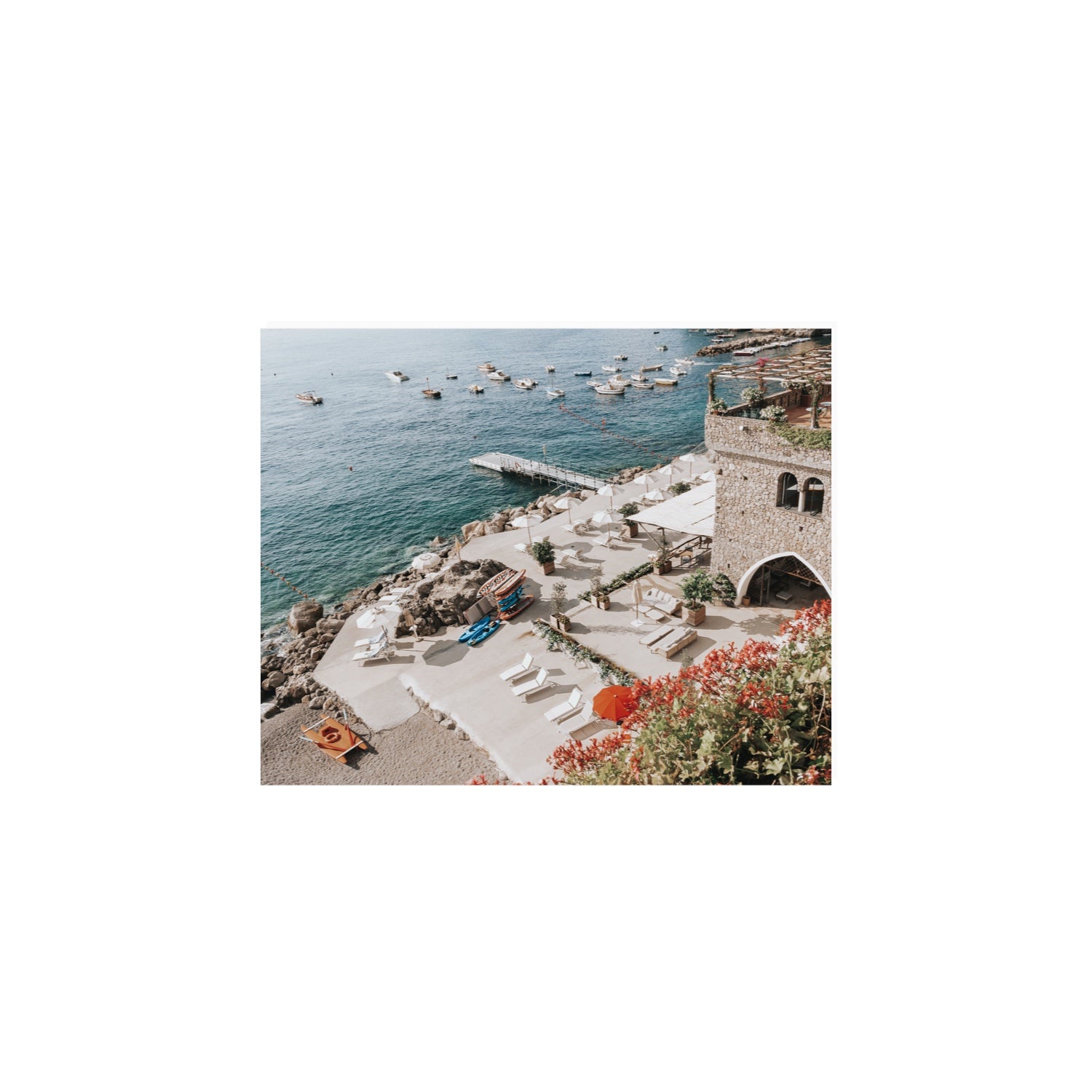 Floral Fortress fine art print, Amalfi, Italy, 8 x 10 in, Unframed, Fine Art Print