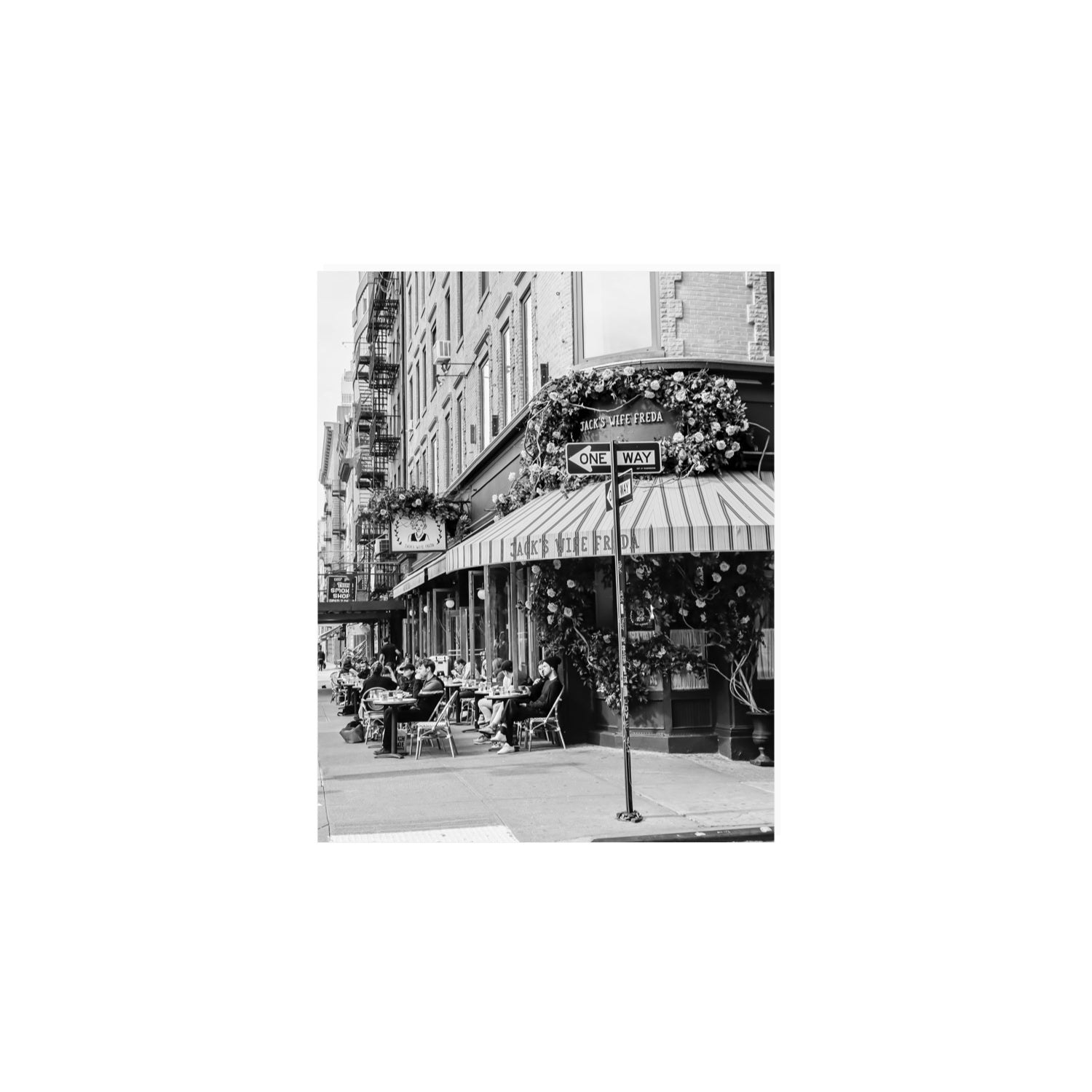 Freda's Feast New York NYC Black & White wall art 8 x 10 in unframed fine art print