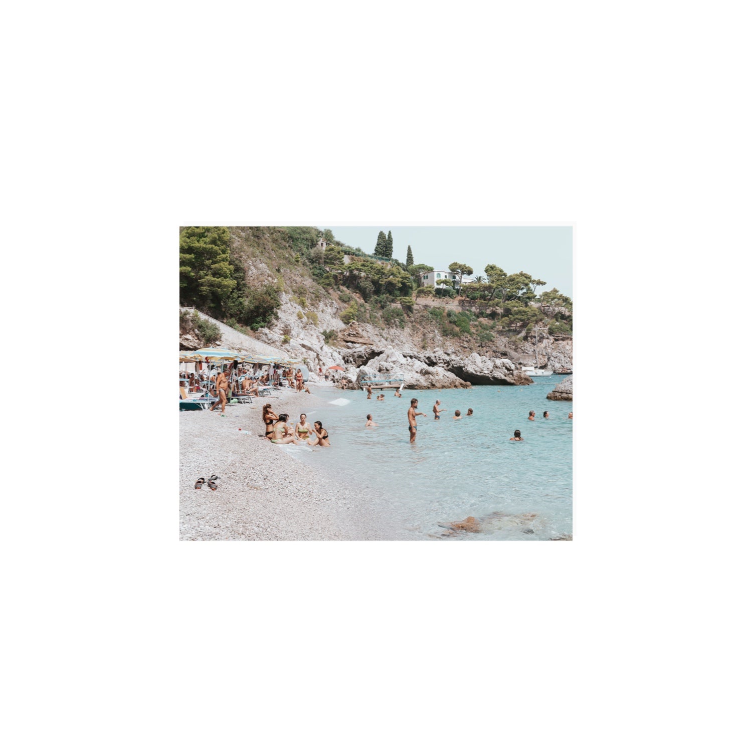 La Vacanza Amalfi Mediterranean wall art 8 x 10 in unframed fine art print