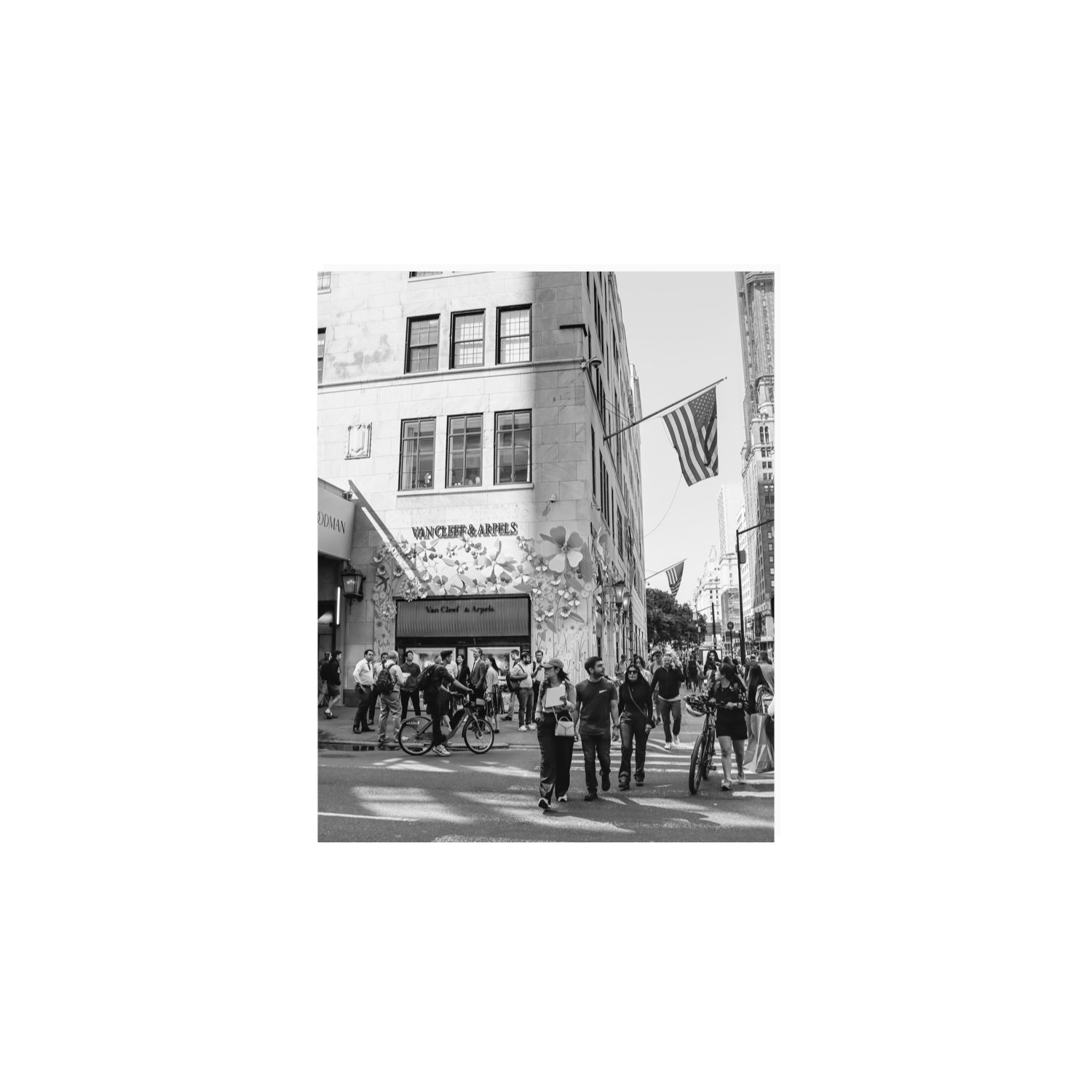 Sidewalk Shuffle New York NYC Black & White wall art 8 x 10 in unframed fine art print