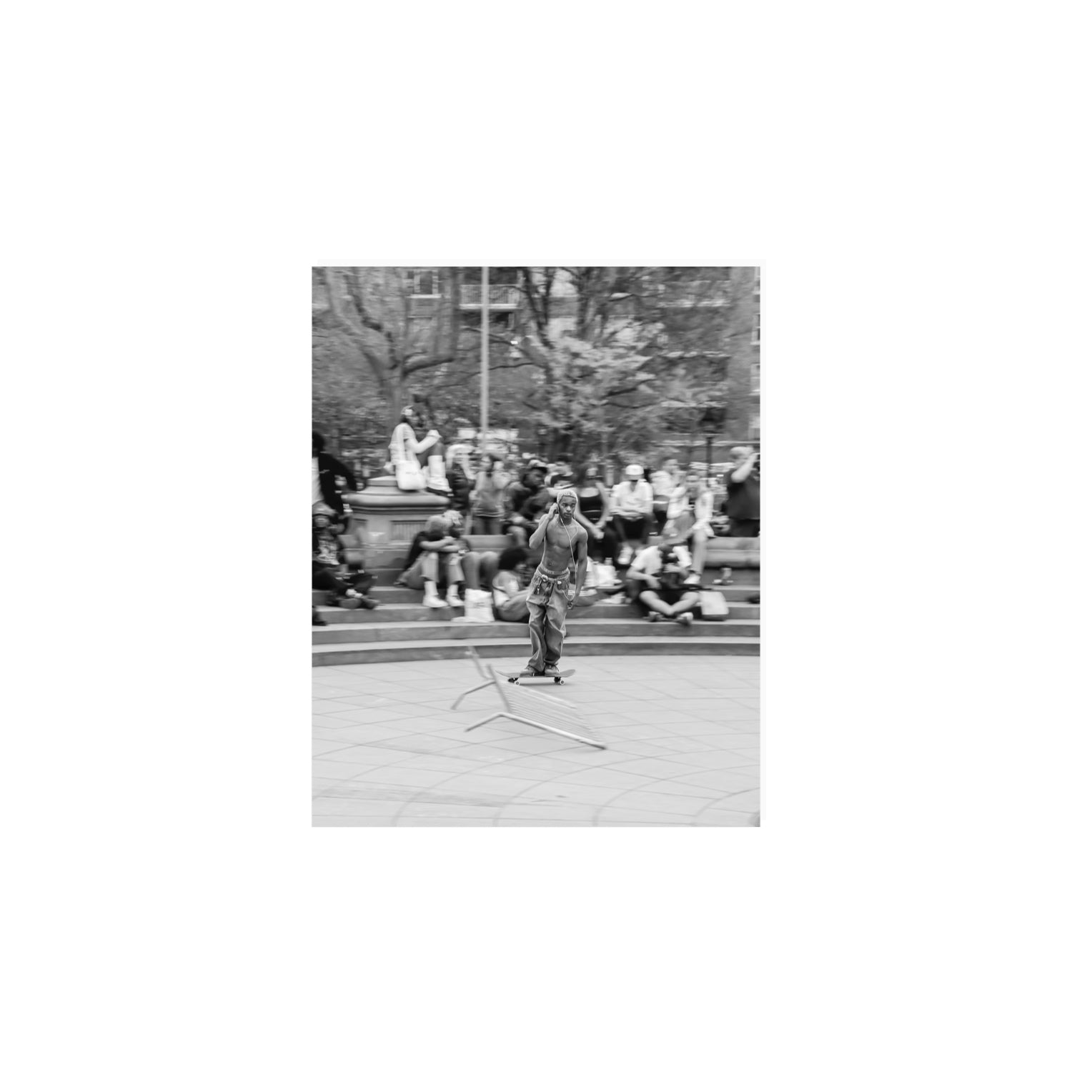 Skate Park Serenade New York NYC Black & White wall art 8 x 10 in unframed fine art print