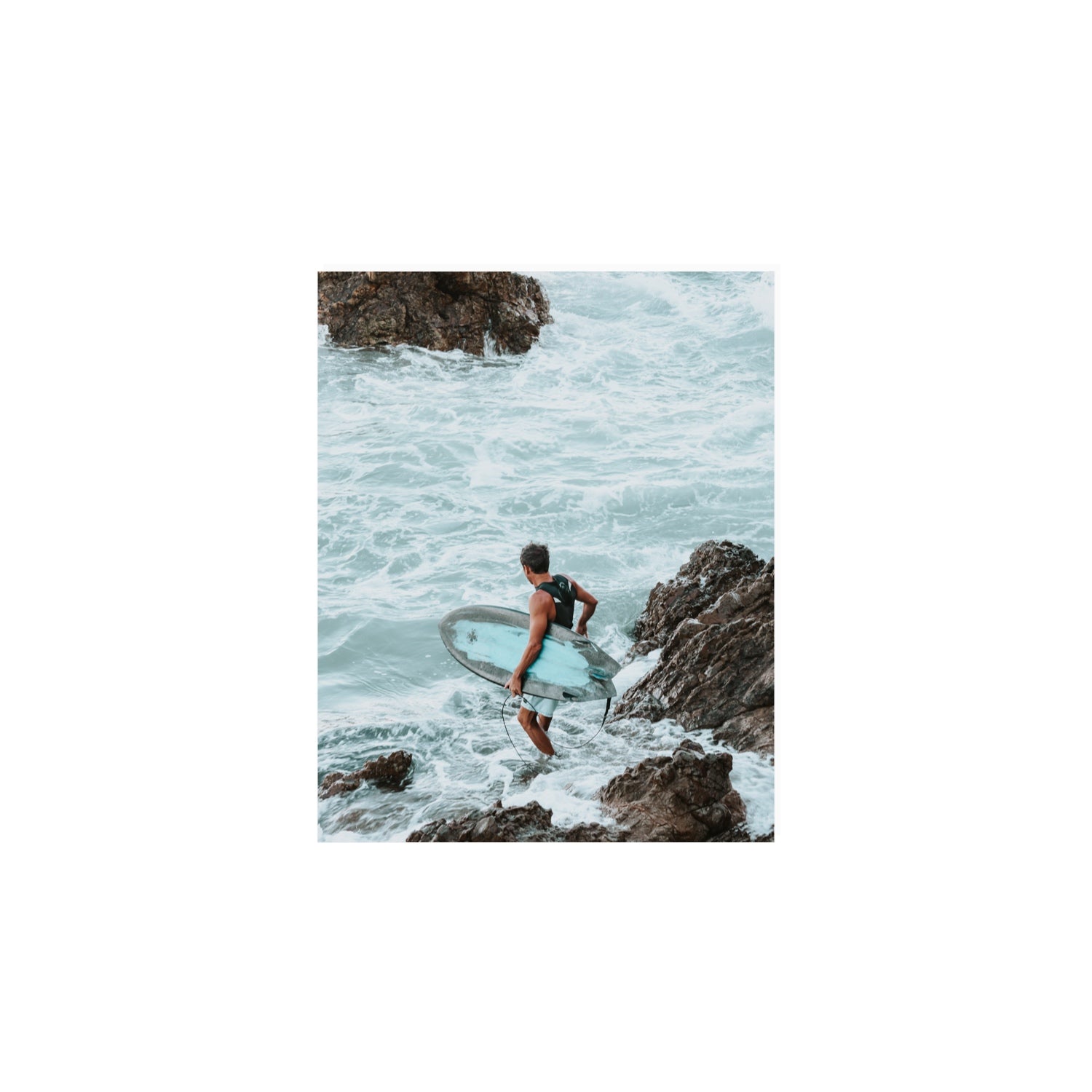 Into The Soup Byron Bay Surf coastal wall art 8 x 10 in unframed fine art print