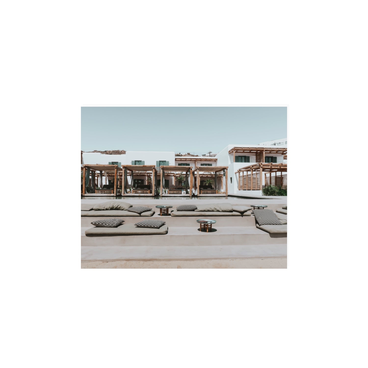 Platis Gialos fine art print, Mykonos, Greece, 11 x 14 in, Unframed, Fine Art Print