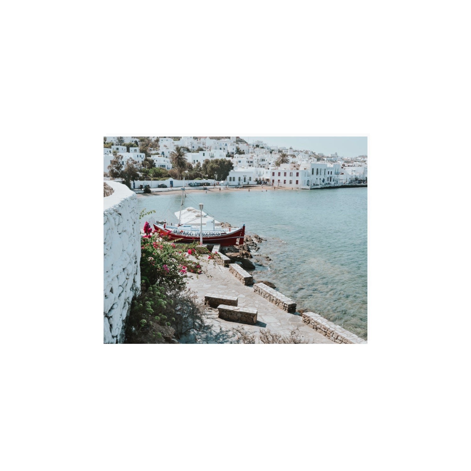 Harika Mykonos Greek island wall art 11 x 14 in unframed fine art print