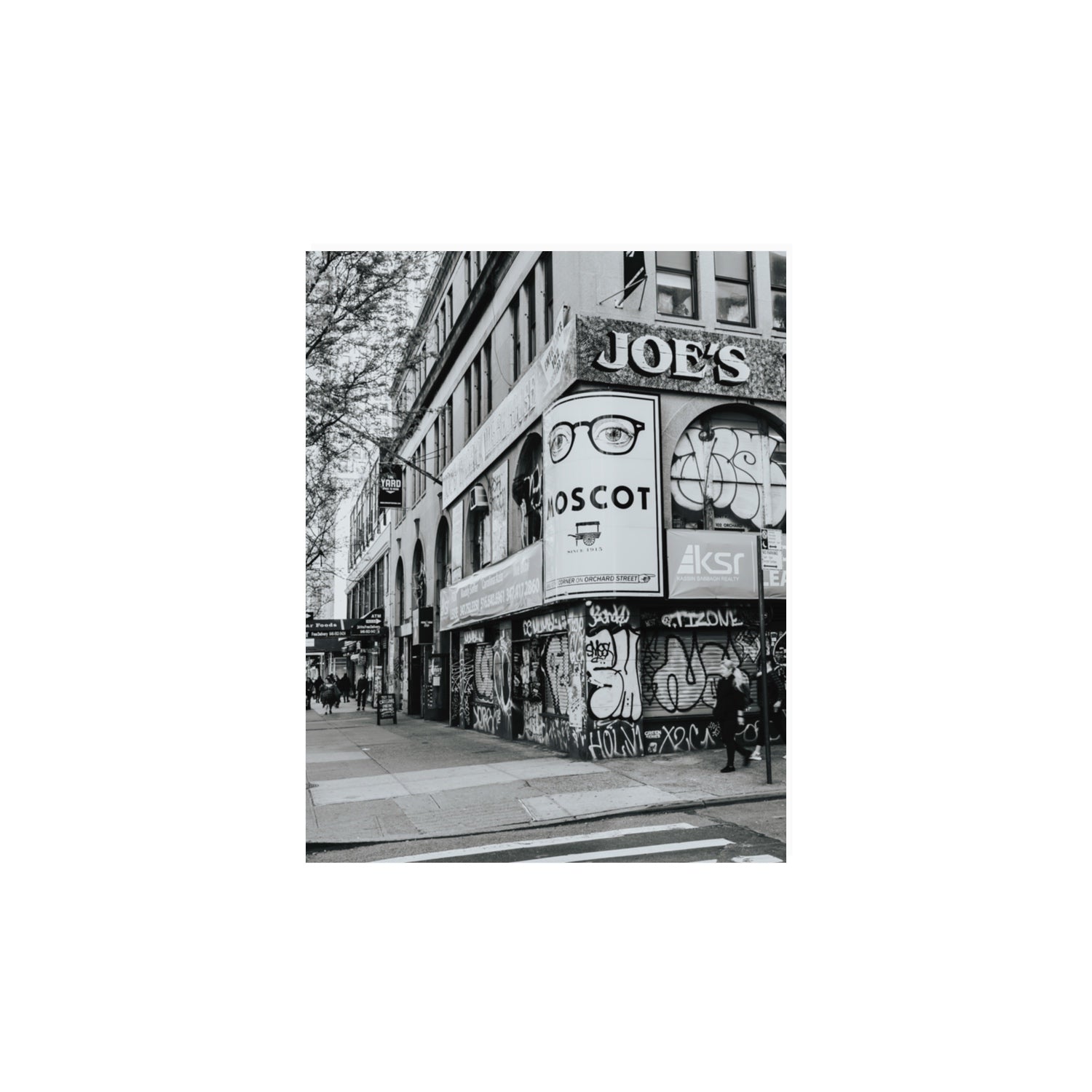 Lower East Side Murals New York NYC Black & White wall art 11 x 14 in unframed fine art print