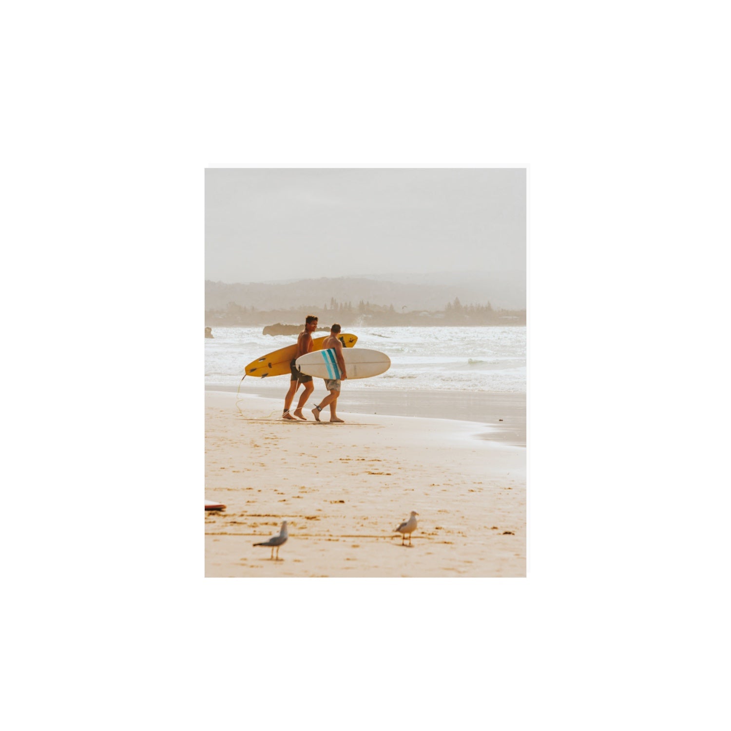 Shane & Benji Byron Bay Surf coastal wall art 11 x 14 in unframed fine art print